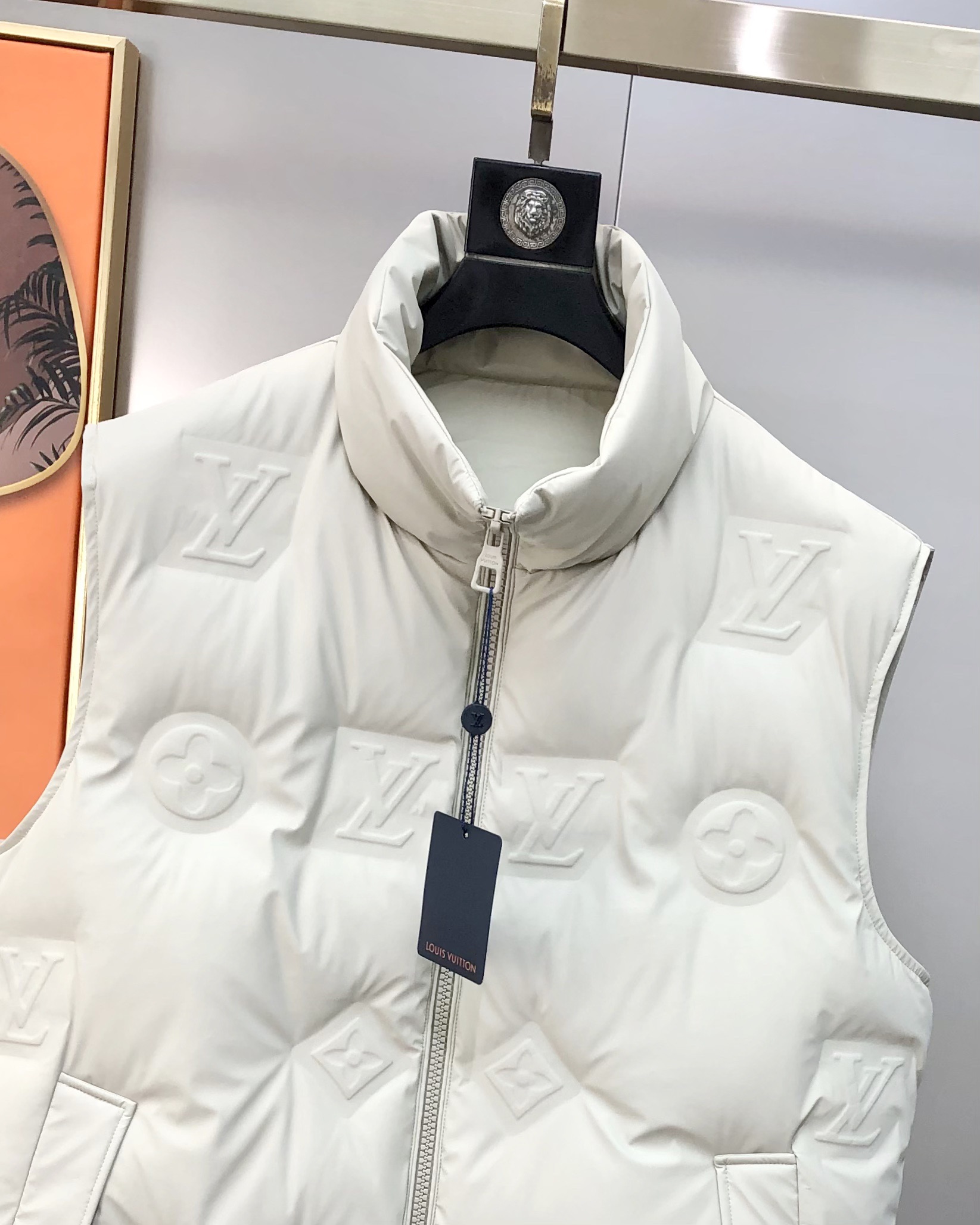 Louis Vuitton Male Down Vest White Duck Down Black M-l-xl