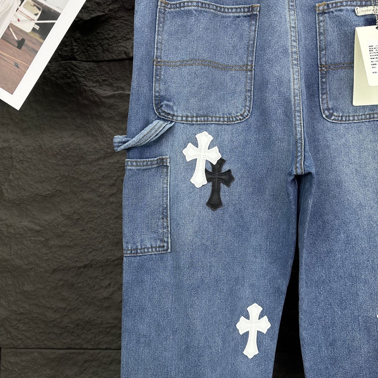 Chrome Hearts Couple Jeans Blue Loose Fit