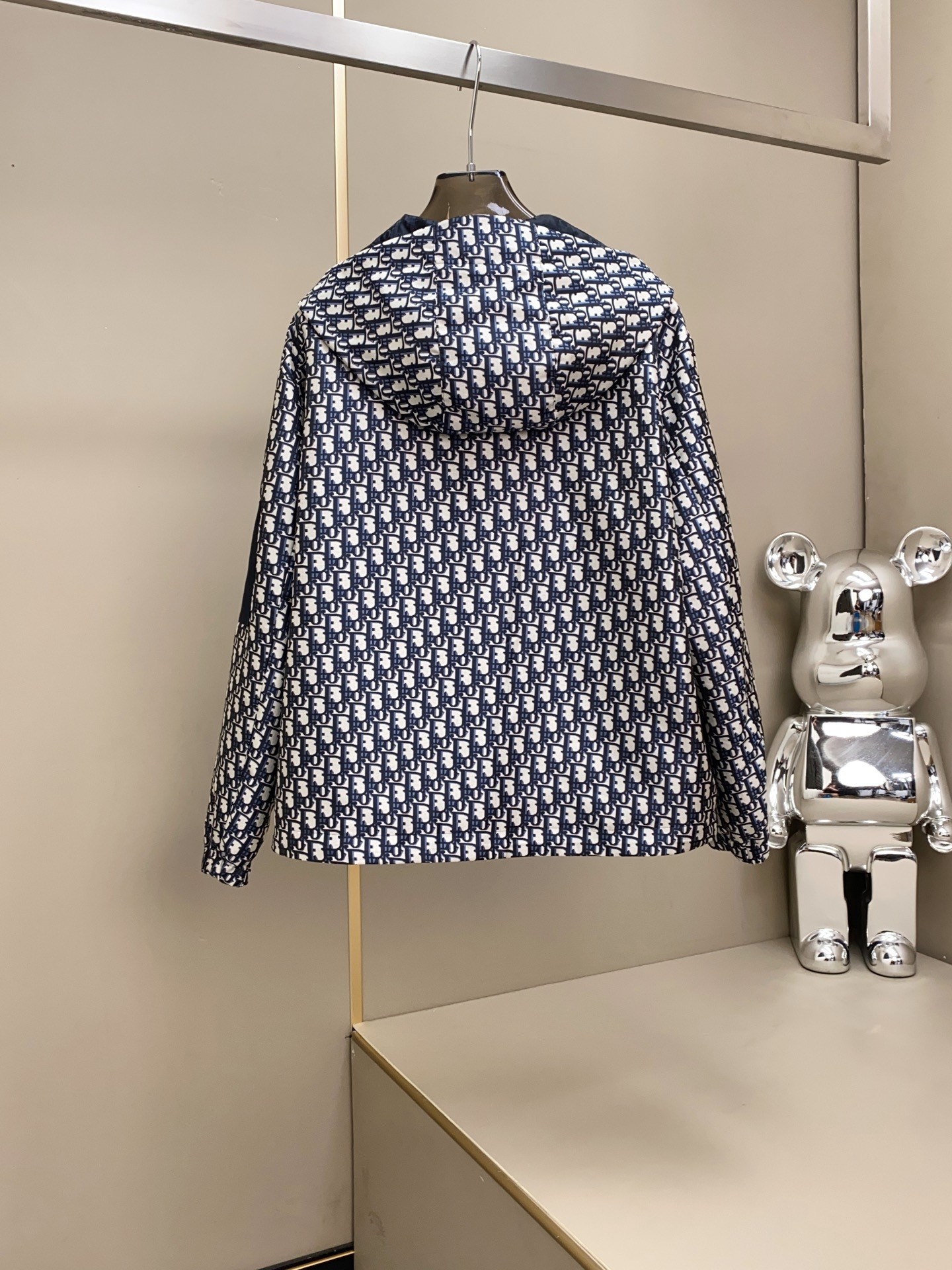 Dior Couple Jacket Cotton Blue Hooded L-54-48-56-50-52