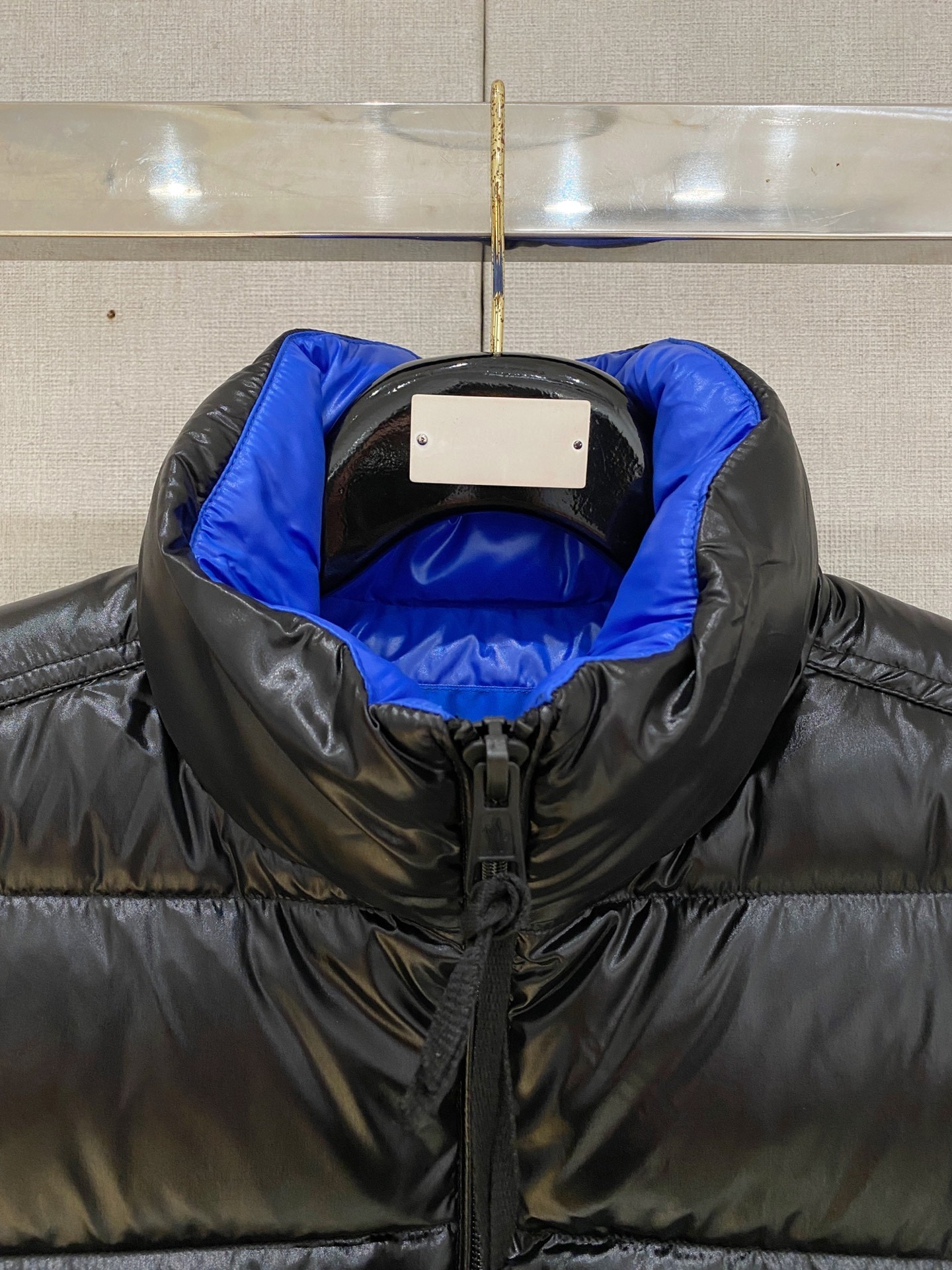 Moncler Down Vest White Duck Down Black Striped M-l-xl