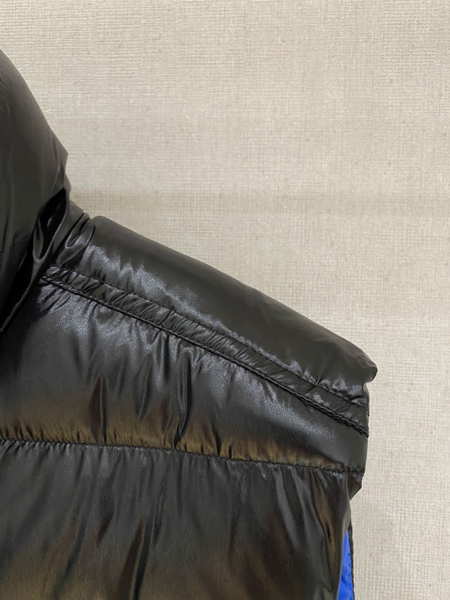 Moncler Down Vest White Duck Down Black Striped M-l-xl