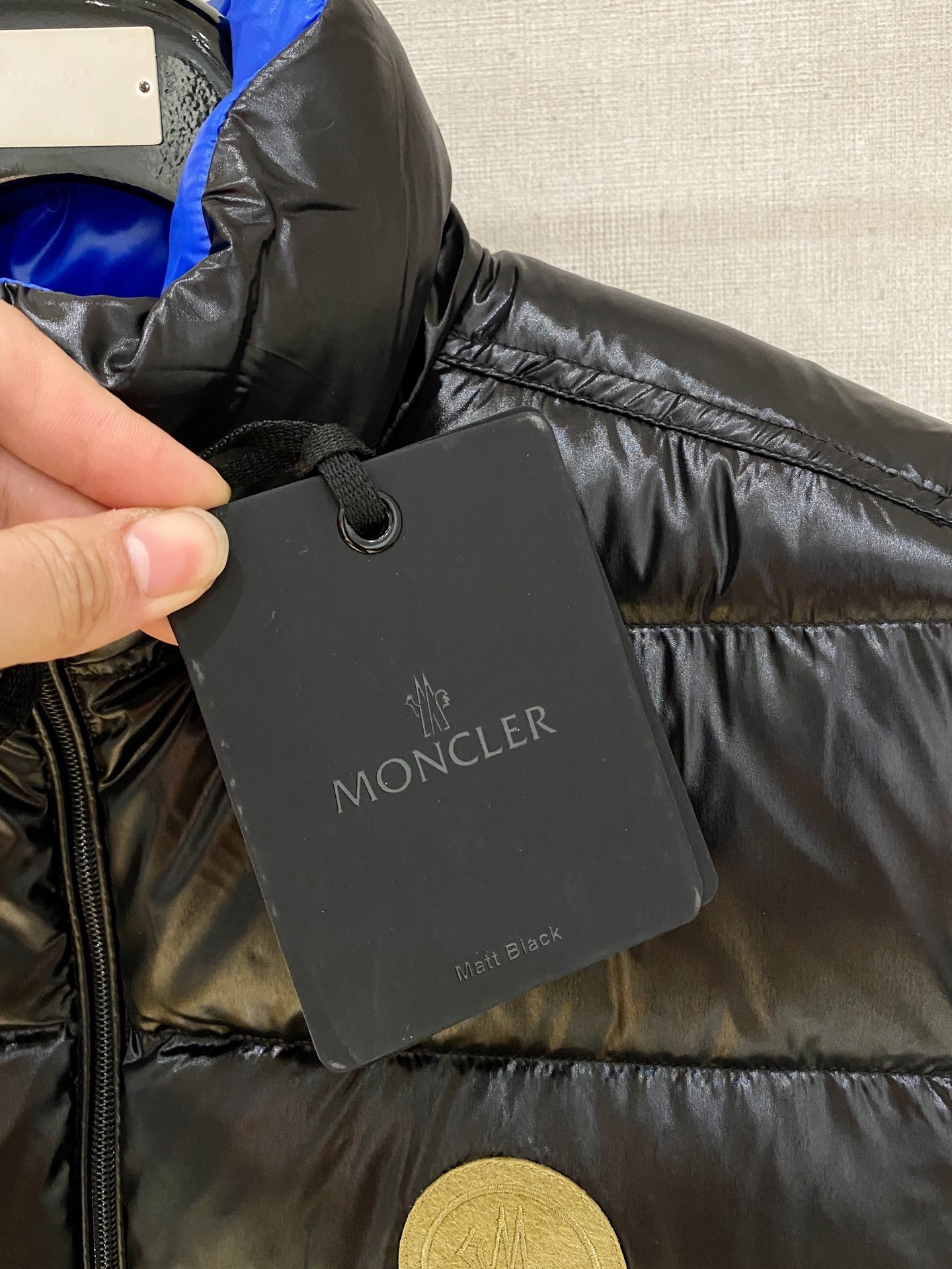 Moncler Down Vest White Duck Down Black Striped M-l-xl