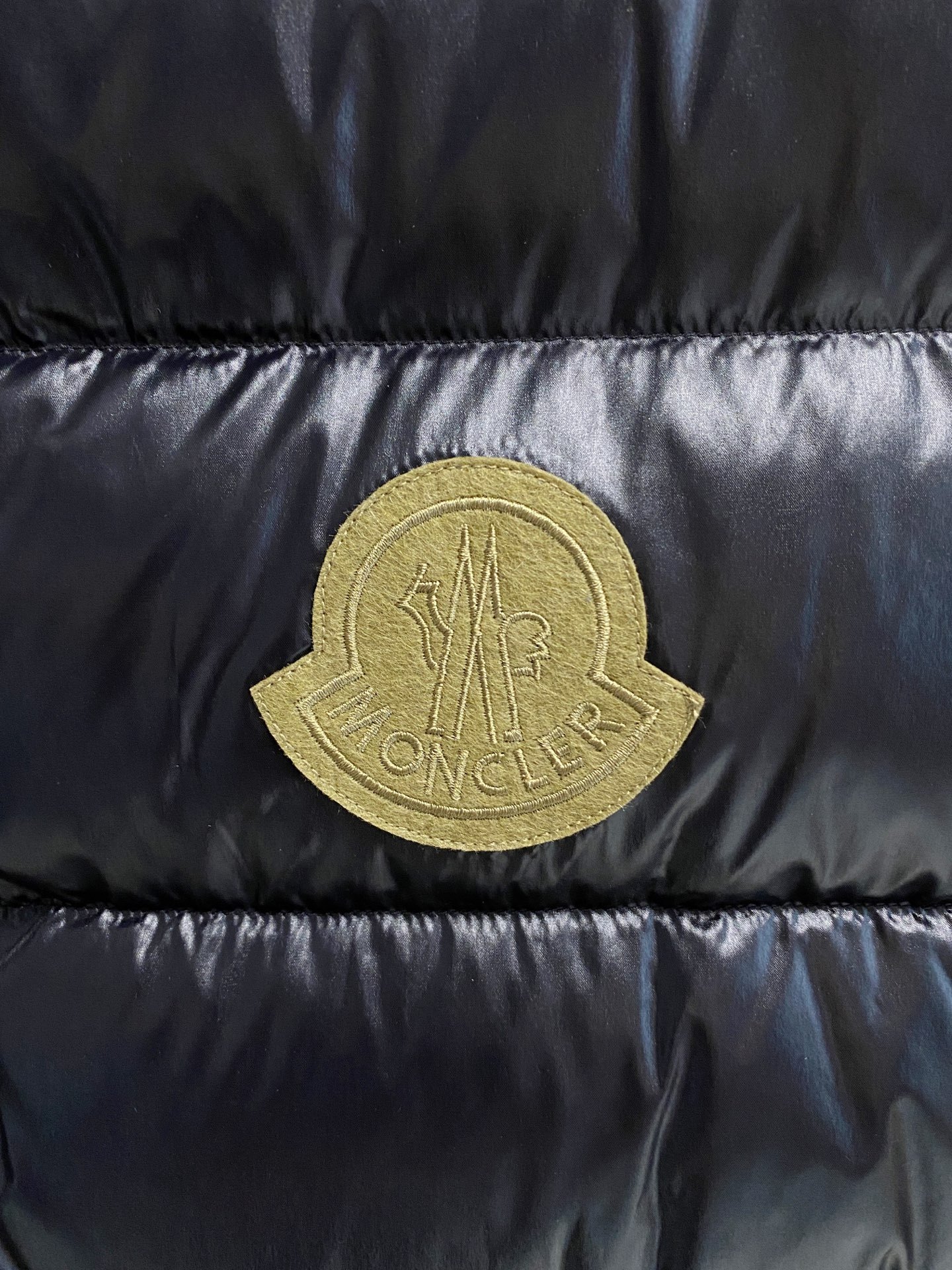 Moncler Down Vest White Duck Down Black Striped M-l-xl