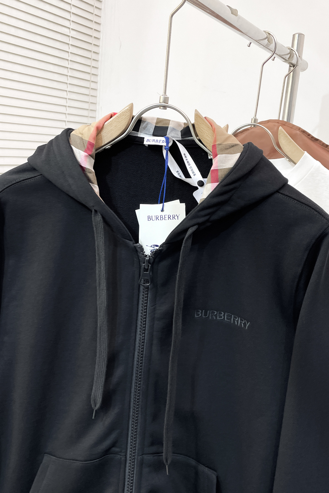 Burberry Couple Hoodie Cotton Black Hooded S-m-l-xl