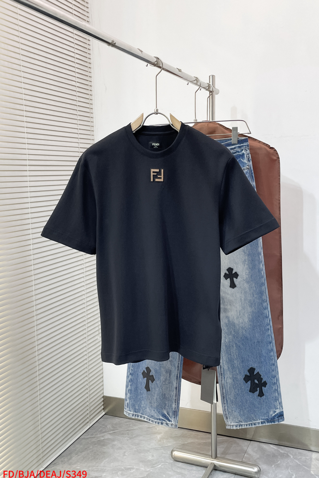 Fendi Couple Basic Clothing Cotton Black S-m-l-xl