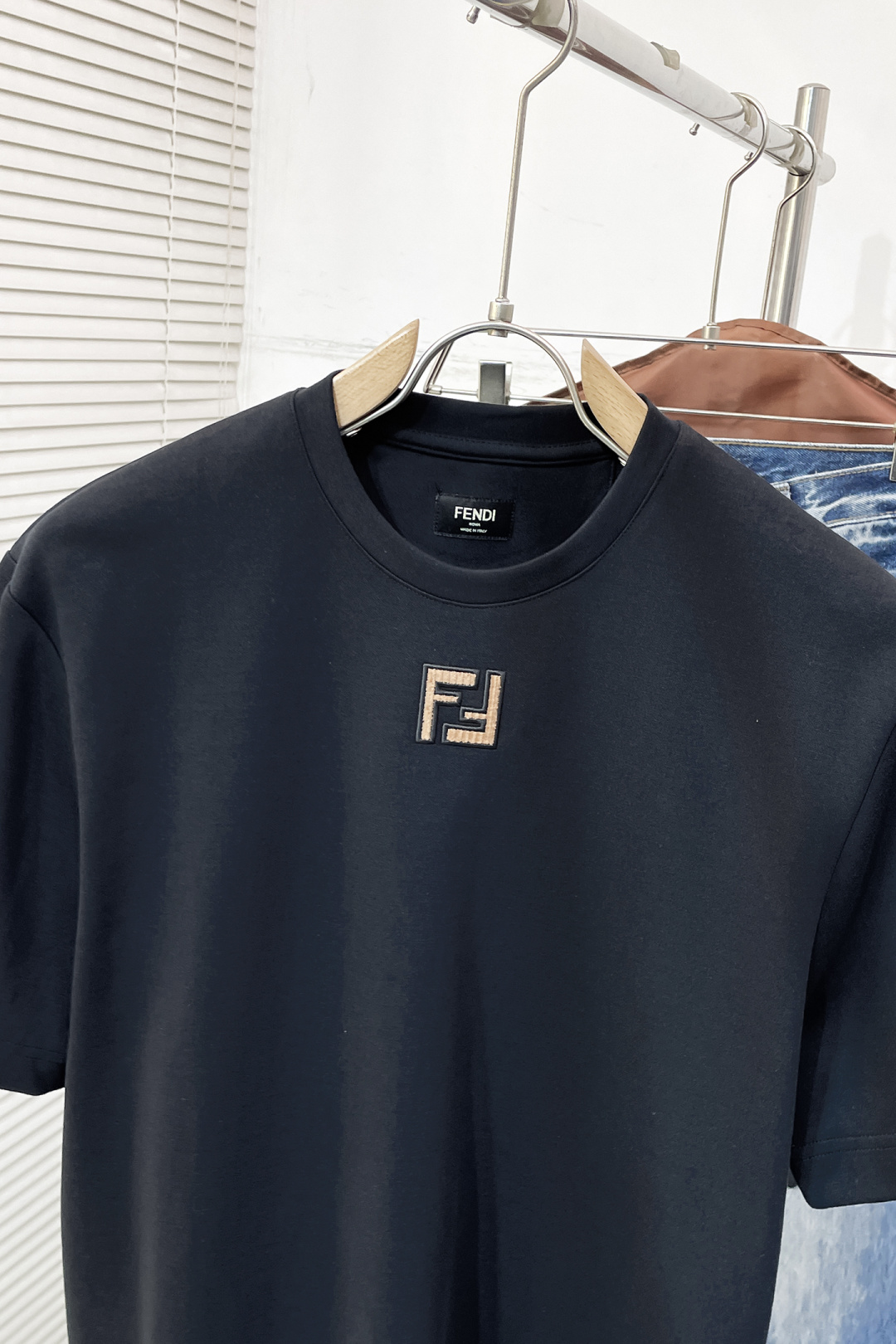 Fendi Couple Basic Clothing Cotton Black S-m-l-xl