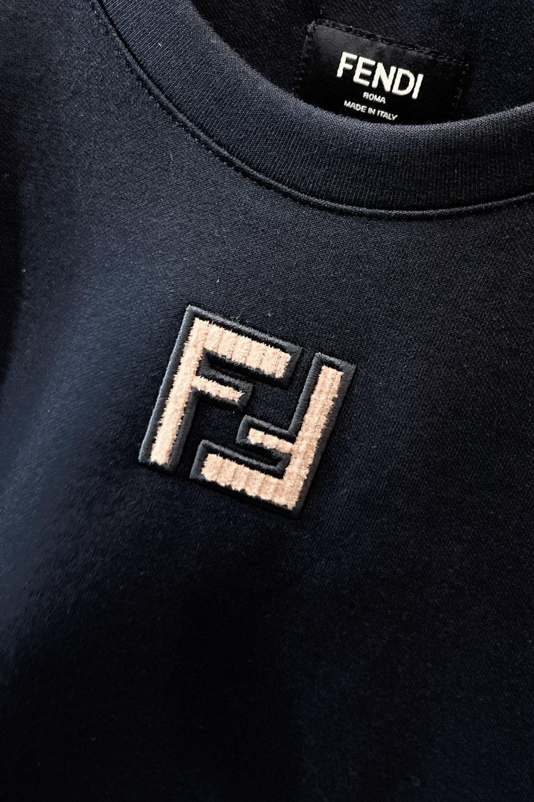 Fendi Couple Basic Clothing Cotton Black S-m-l-xl