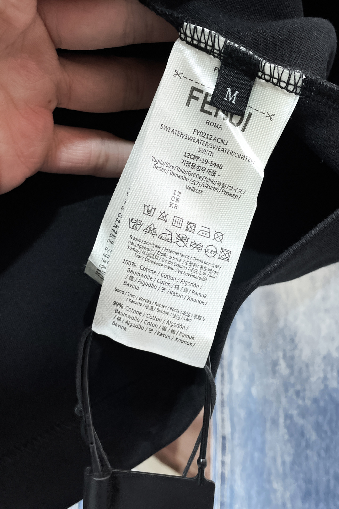 Fendi Couple Basic Clothing Cotton Black S-m-l-xl