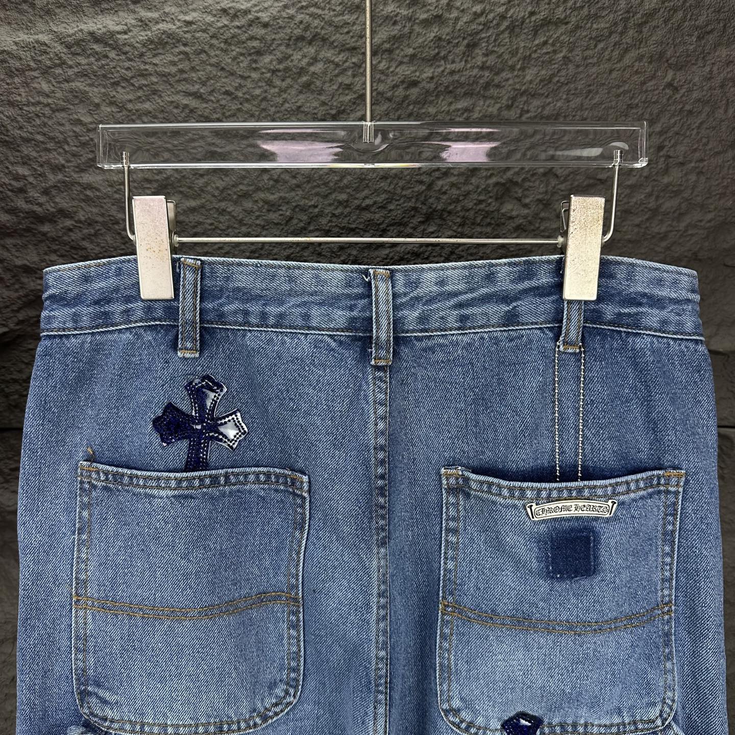 Chrome Hearts Couple Jeans Black Loose Fit