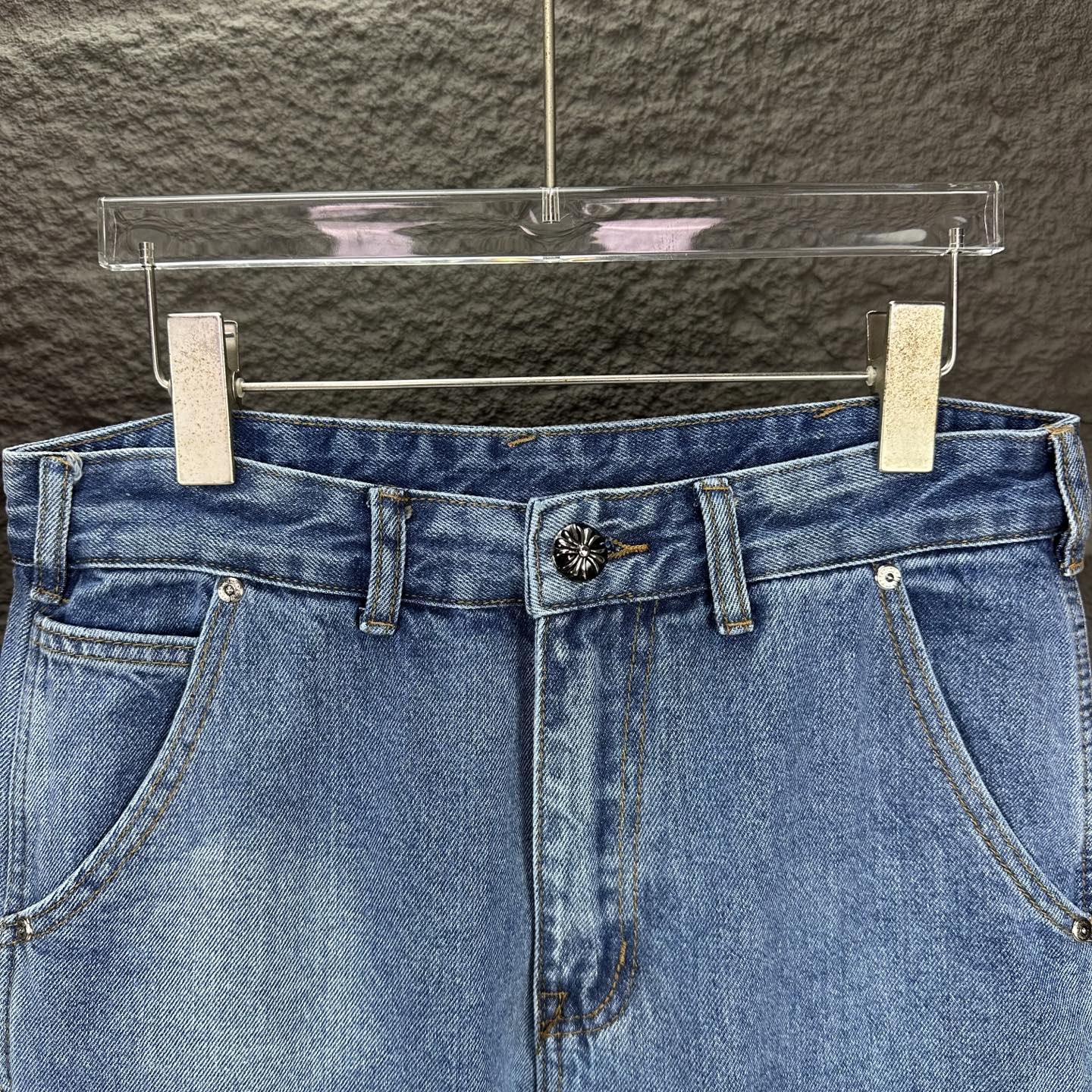 Chrome Hearts Couple Jeans Black Loose Fit