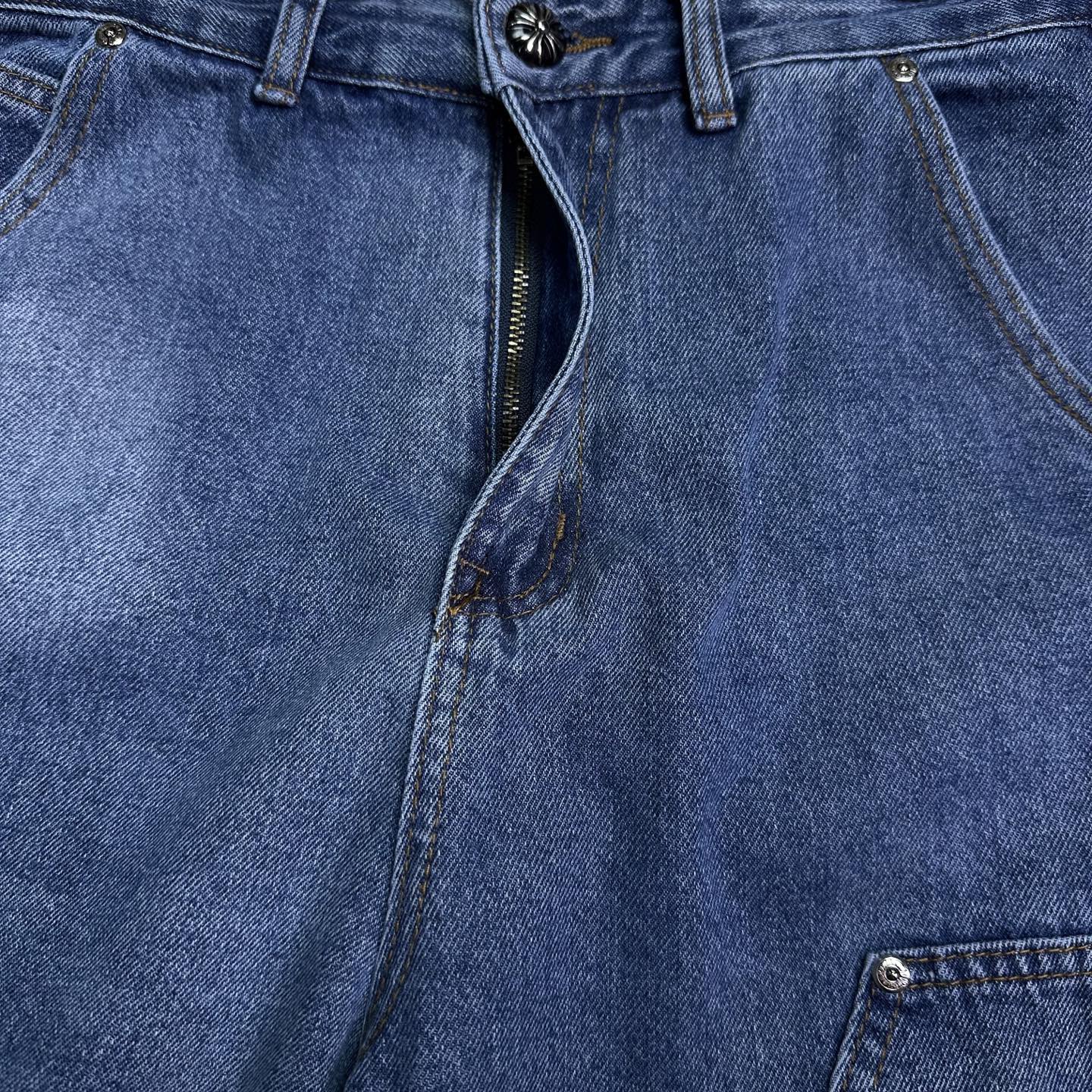 Chrome Hearts Couple Jeans Black Loose Fit