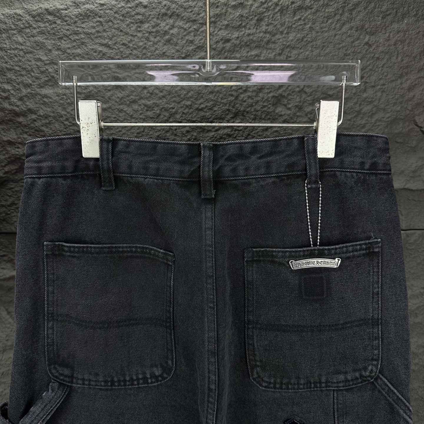 Chrome Hearts Couple Jeans Black Loose Fit