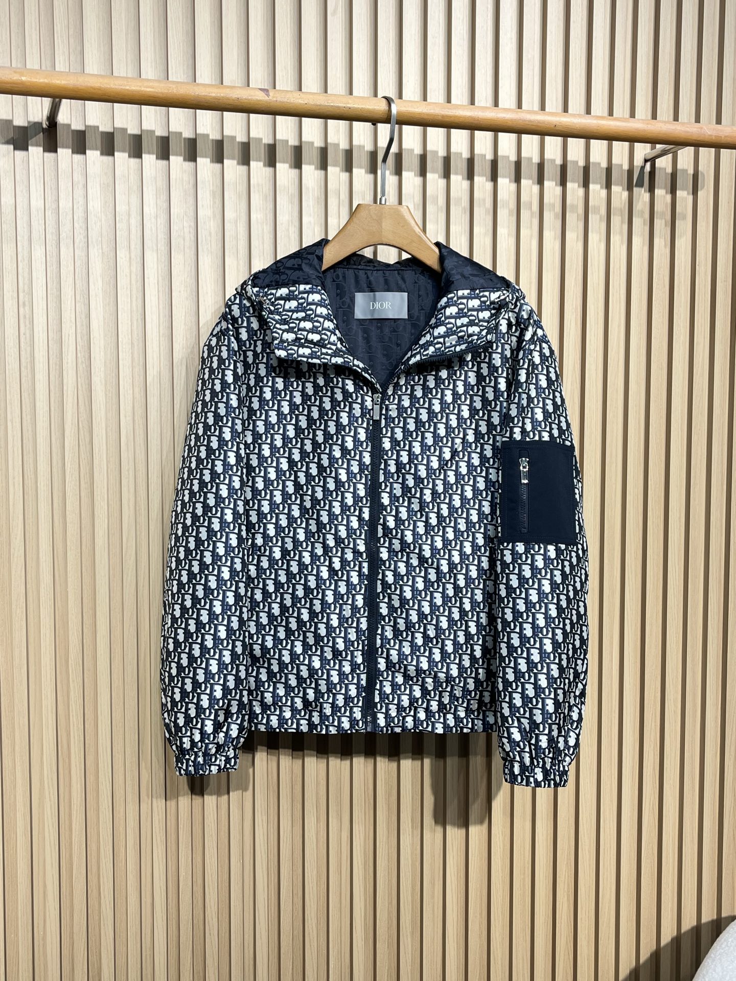 Dior Jacket Cotton Black Hooded S-l