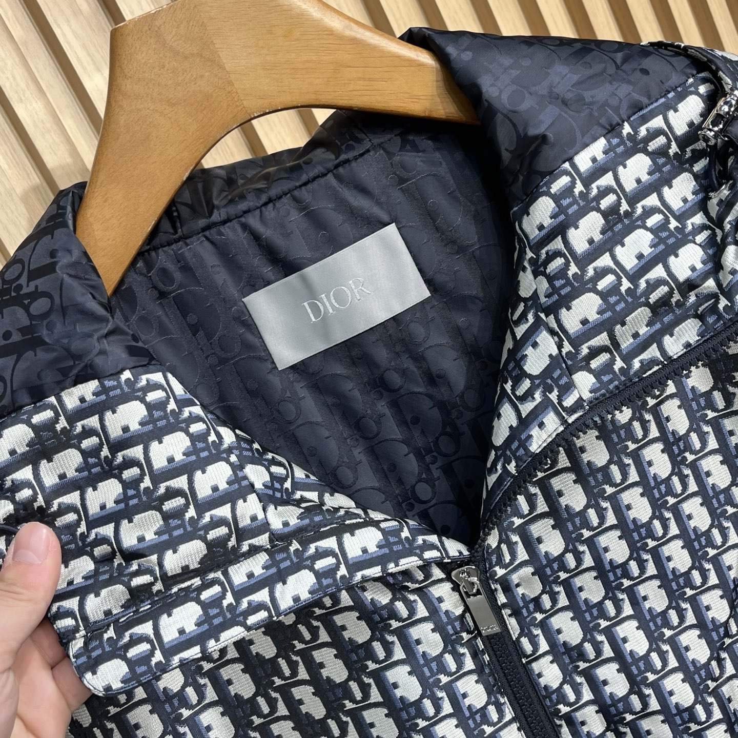 Dior Jacket Cotton Black Hooded S-l