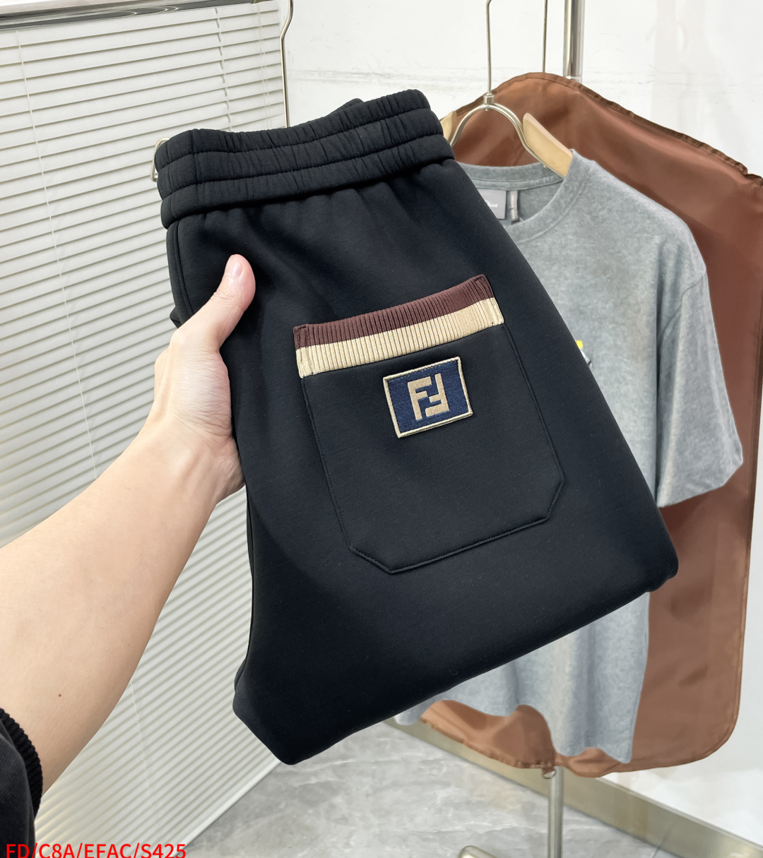 Fendi Basic Clothing Black Fleece Lined S-m-xl