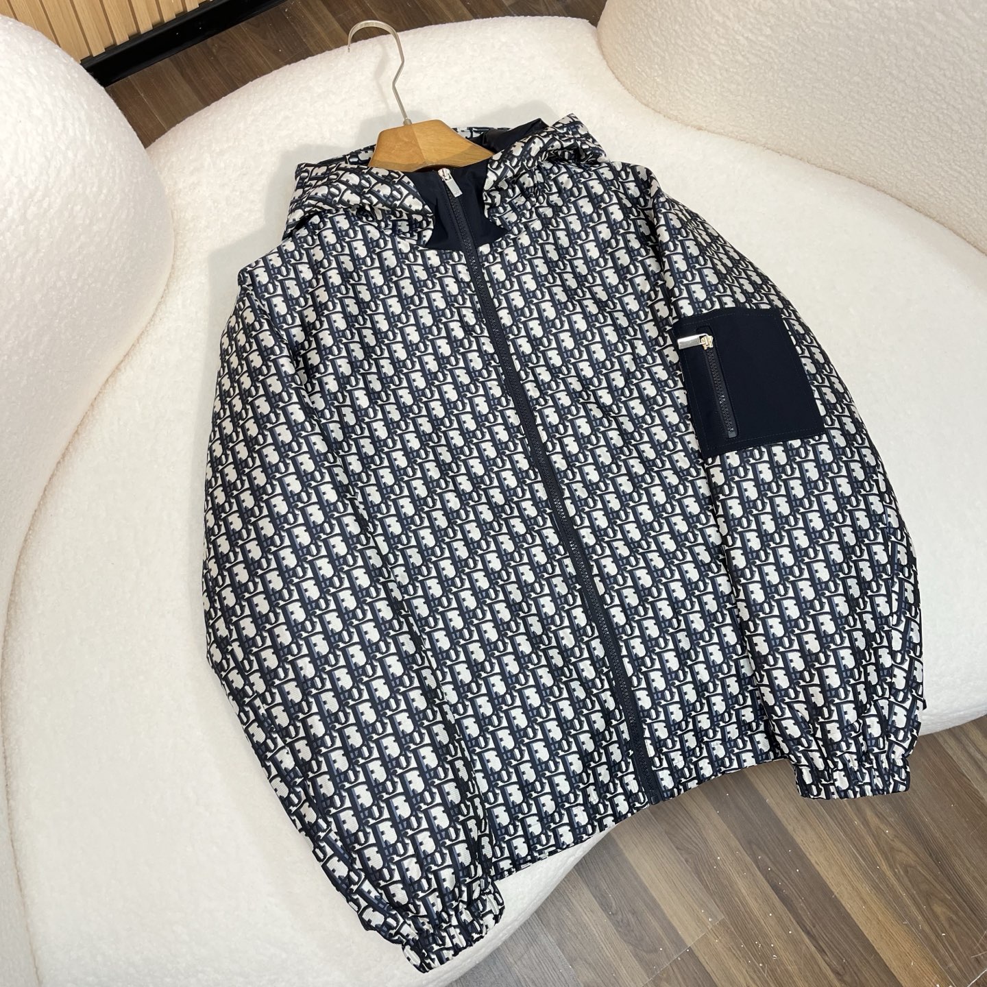 Dior Jacket Cotton Black Hooded S-l