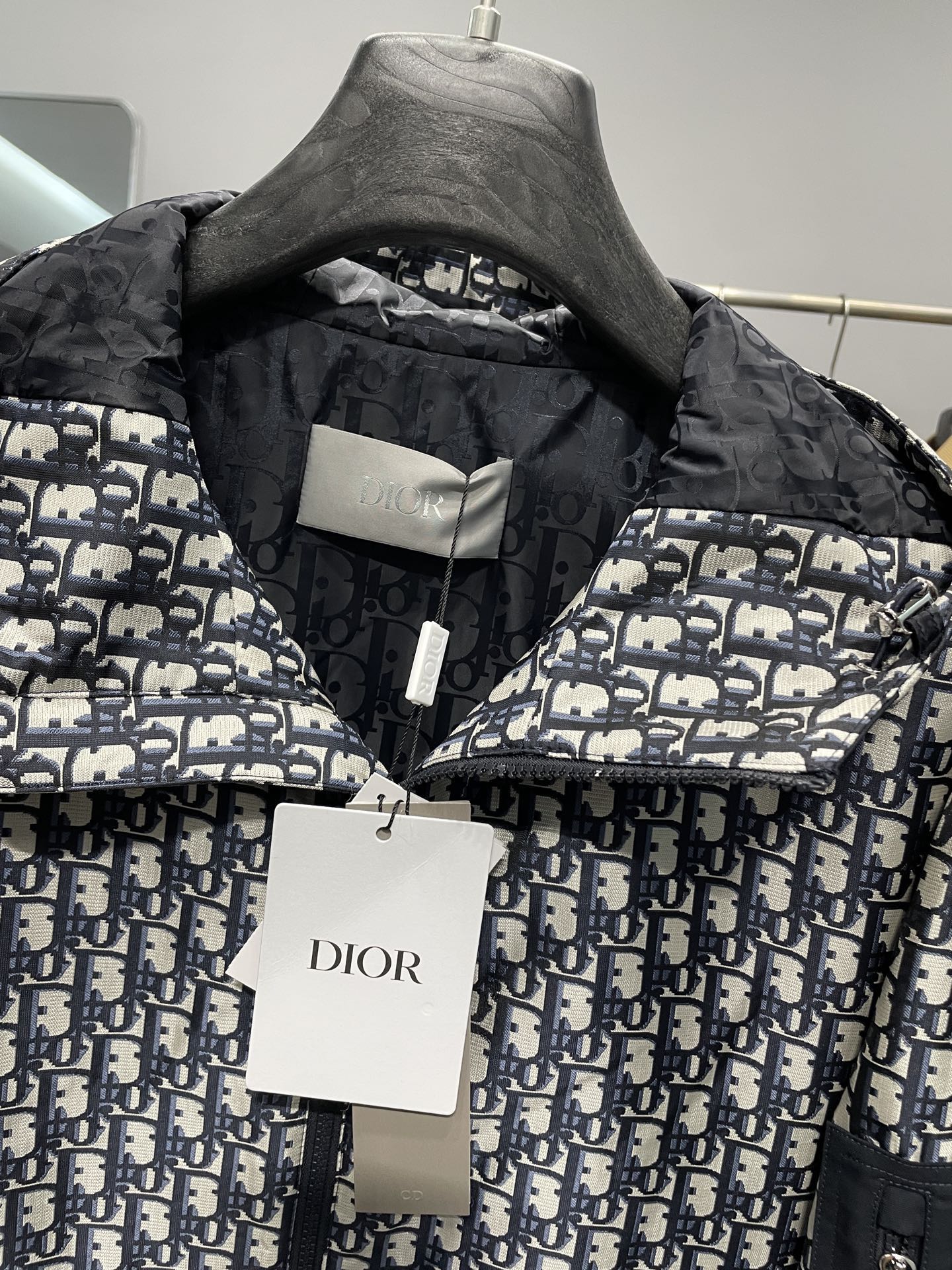 Dior Couple Jacket Cotton Blue Hooded M-l-xl