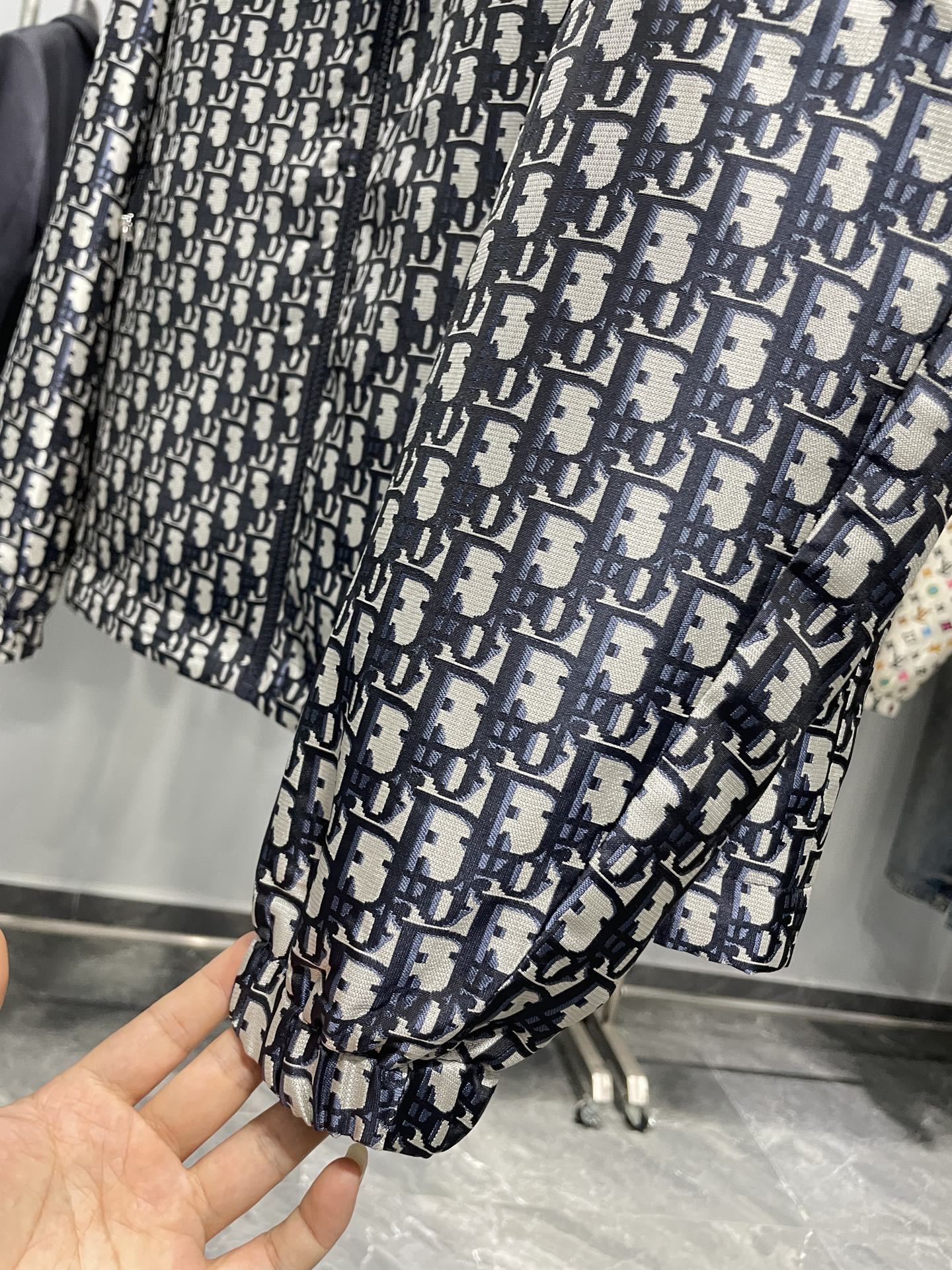 Dior Couple Jacket Cotton Blue Hooded M-l-xl