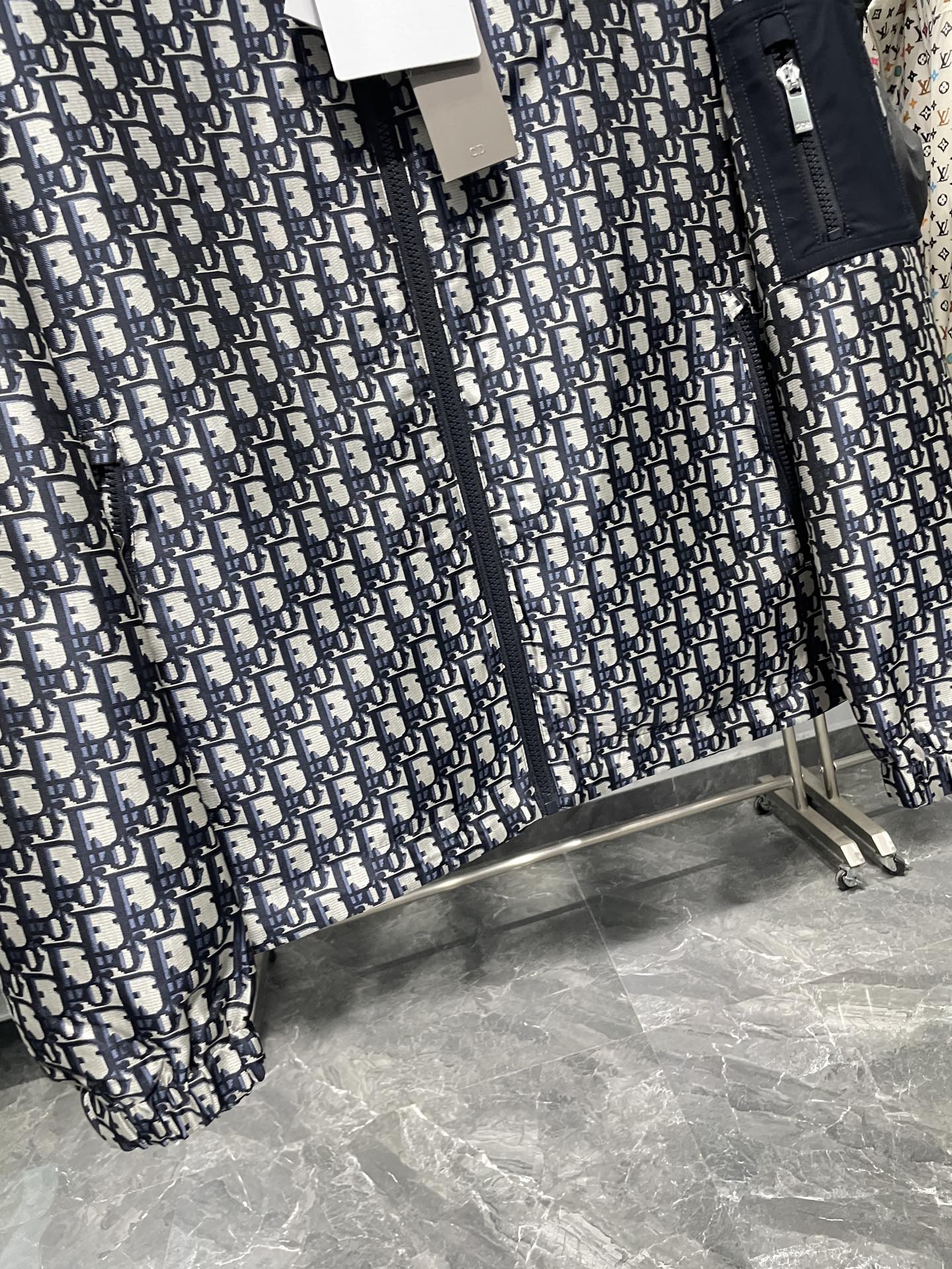 Dior Couple Jacket Cotton Blue Hooded M-l-xl