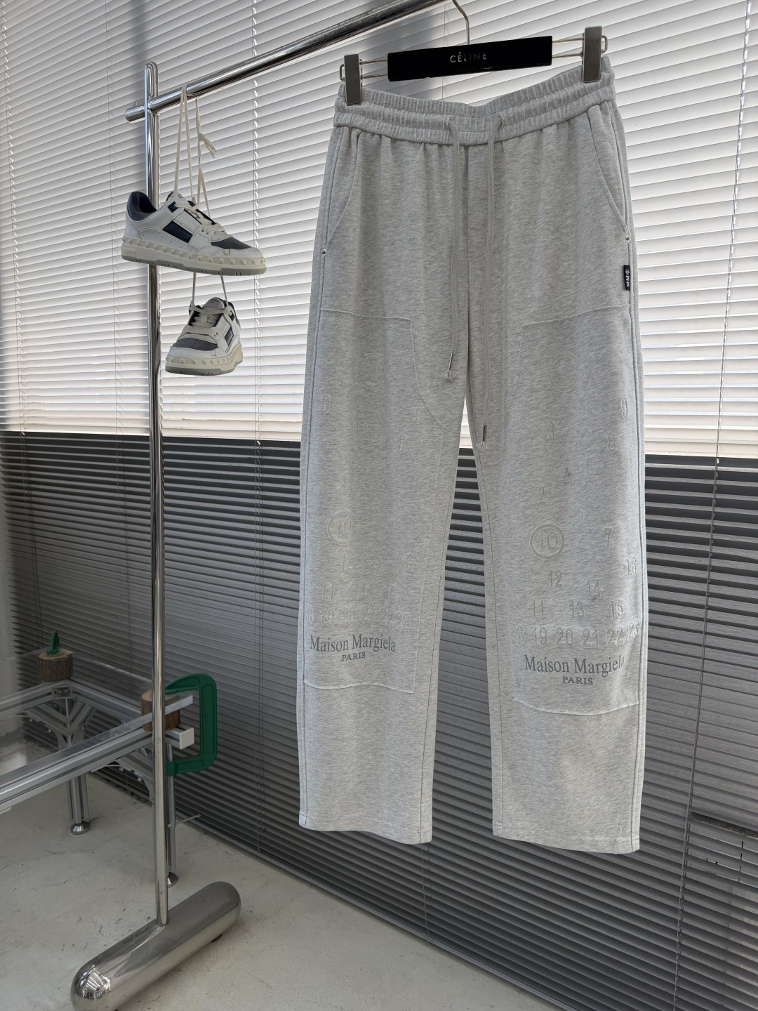 Maison Margiela Male Basic Clothing Cotton Gray Fleece Lined M-xl