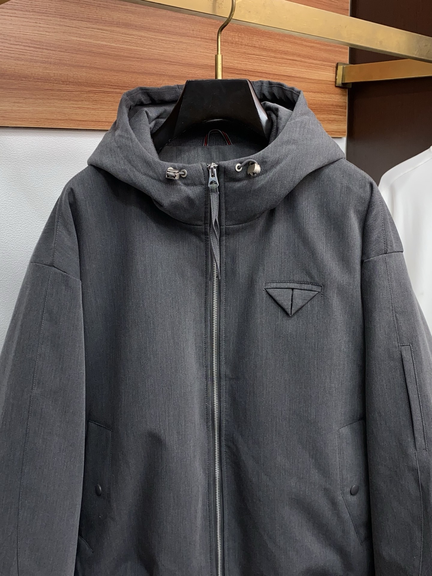 Prada Male Down Jacket White Duck Down Hooded M-l-xl