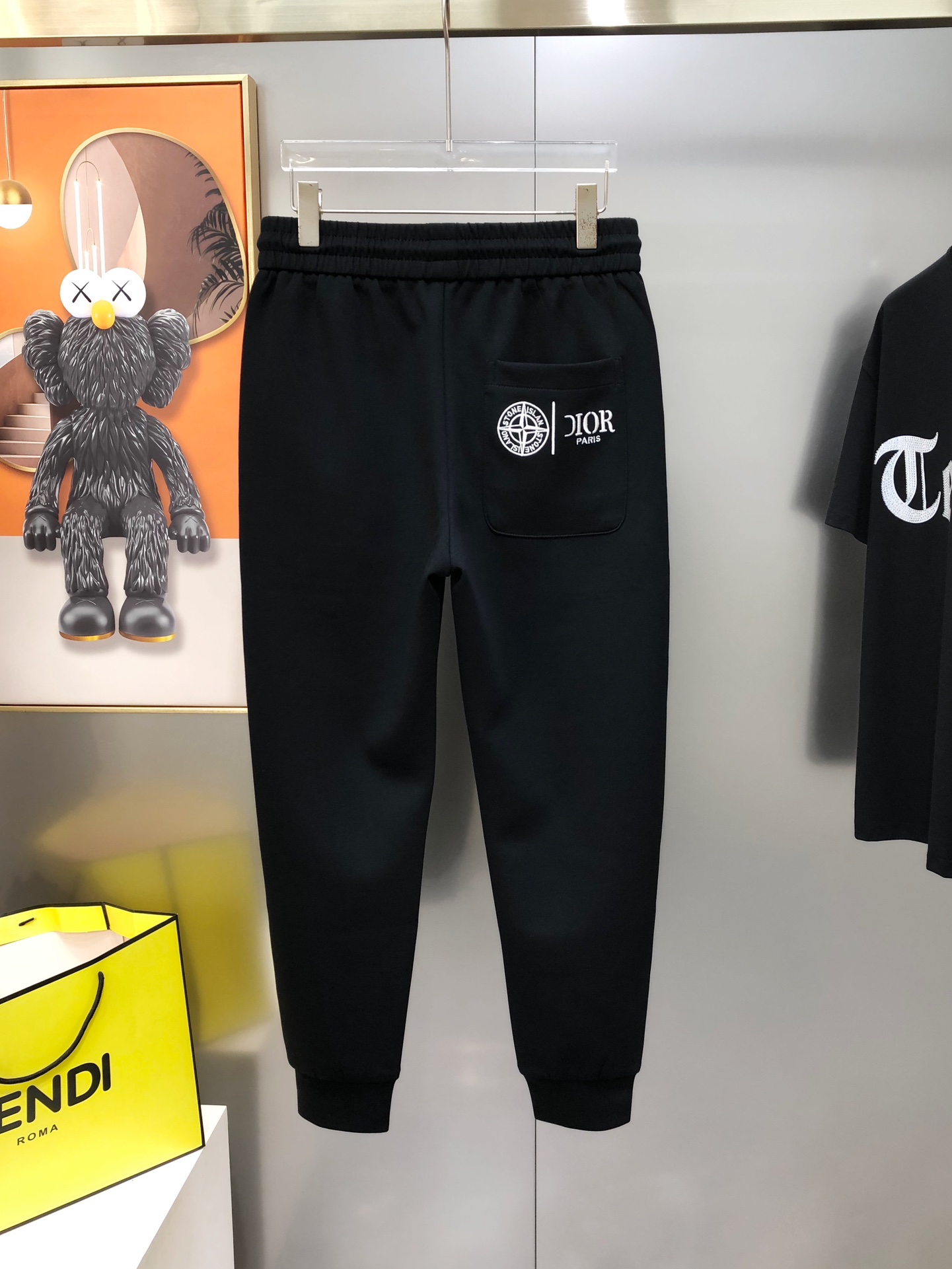 Dior Male Sports Pants Cotton Black M-l-xl