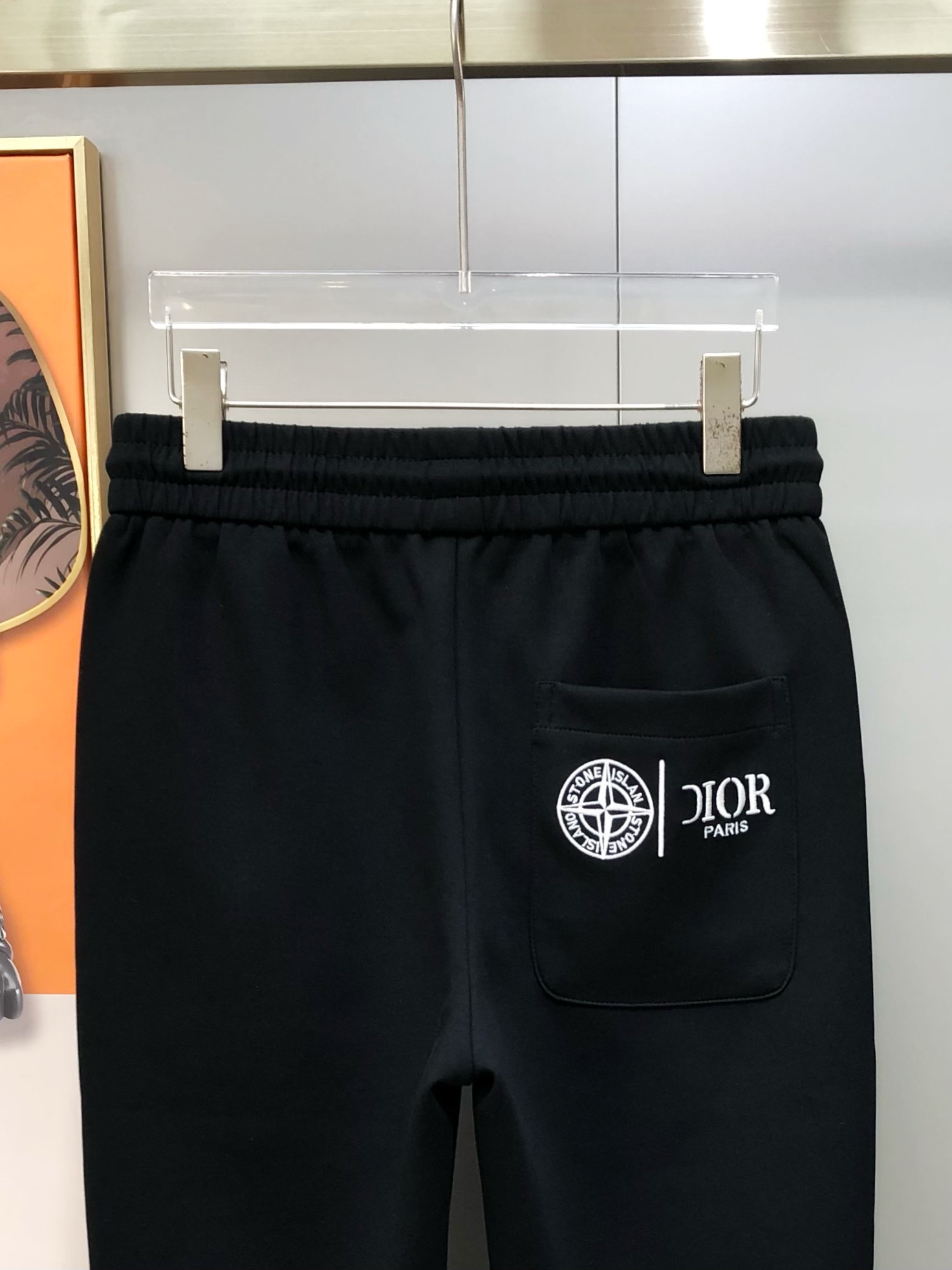 Dior Male Sports Pants Cotton Black M-l-xl