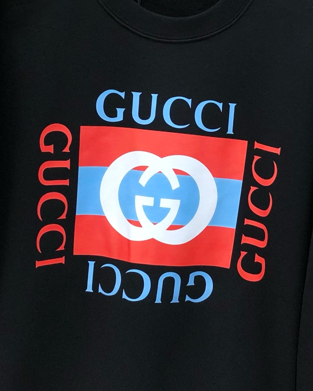 Gucci Male Hoodie Cotton Black Printed S-m-l-xl