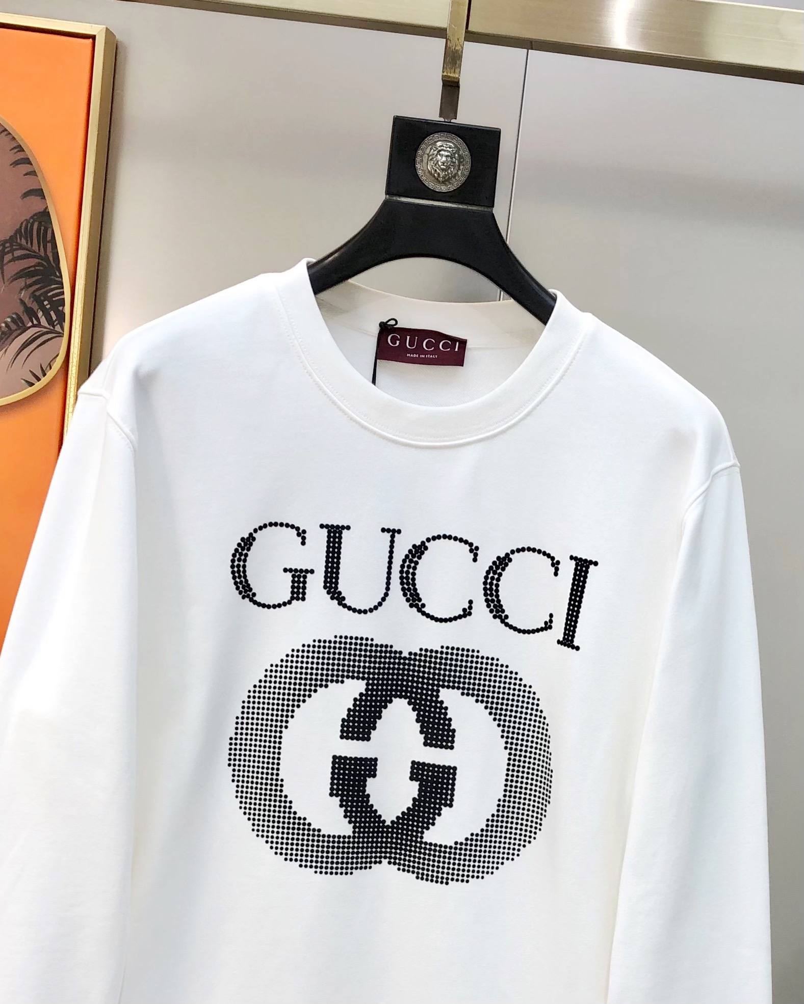 Gucci Male Hoodie Cotton Black Loose Fit S-m-l-xl