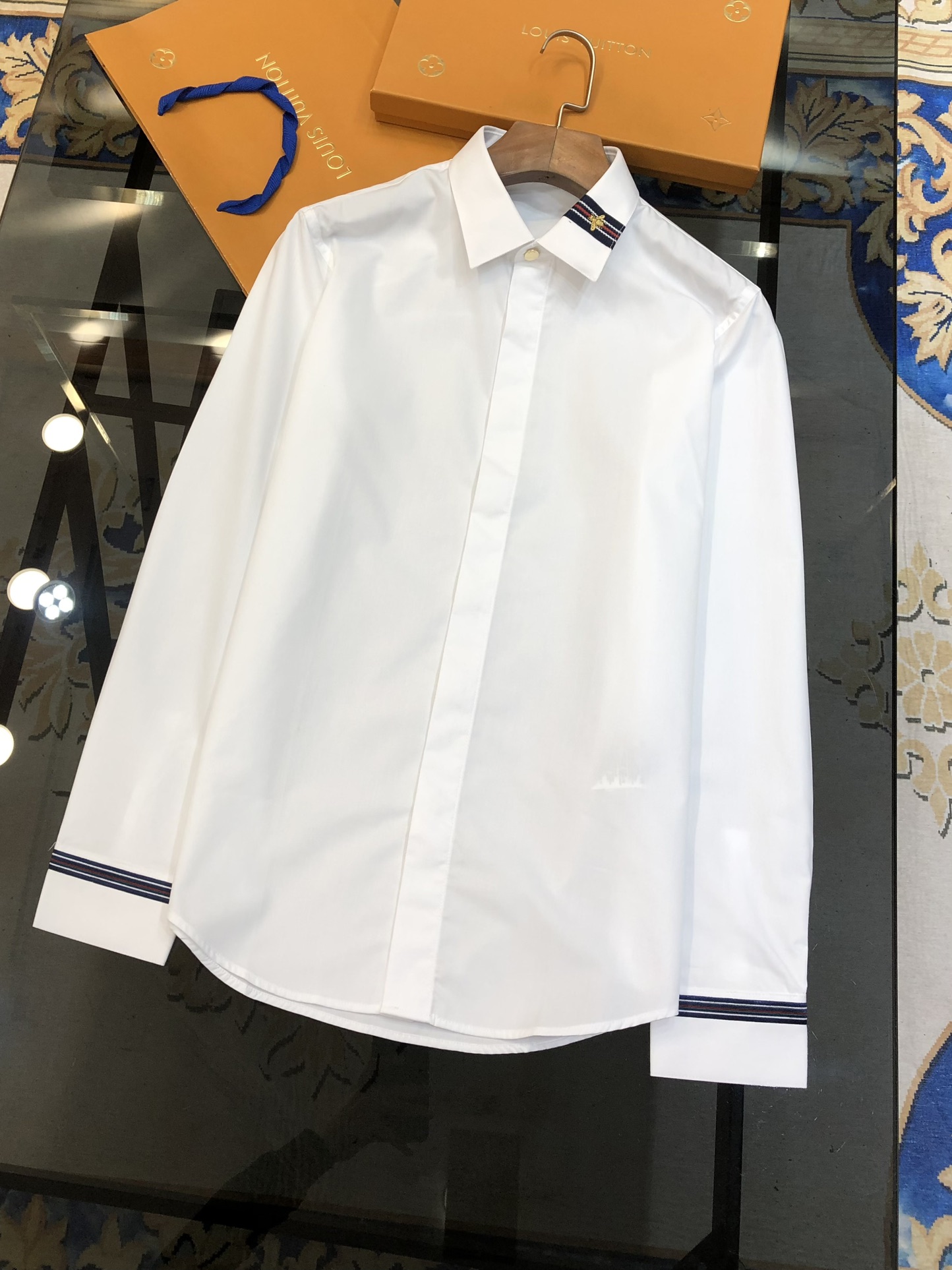Gucci Male Shirt Cotton White Slim Fit S-l-xl