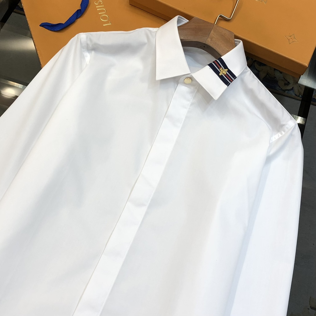 Gucci Male Shirt Cotton White Slim Fit S-l-xl