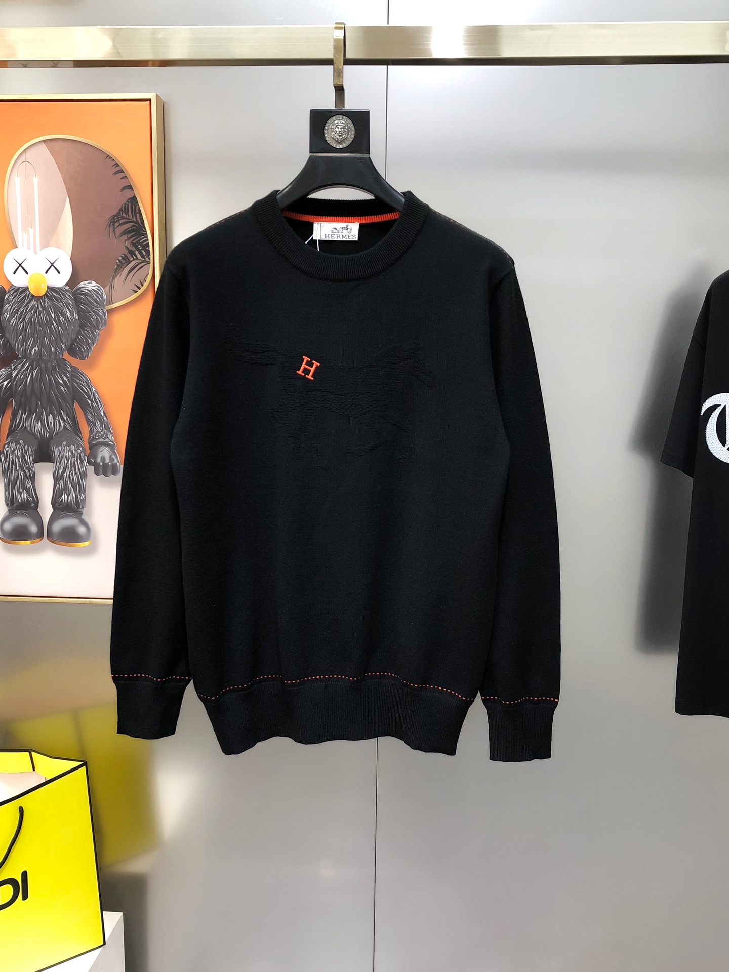 Hermès Male Basic Clothing Wool Black S-m-l-xl