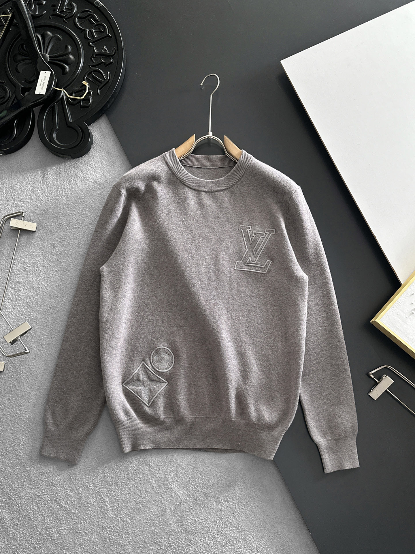 Louis Vuitton Couple Basic Clothing Wool M-l-xl