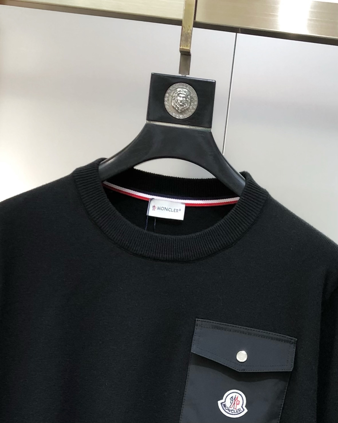 Moncler Male Basic Clothing Wool Black M-l-xl