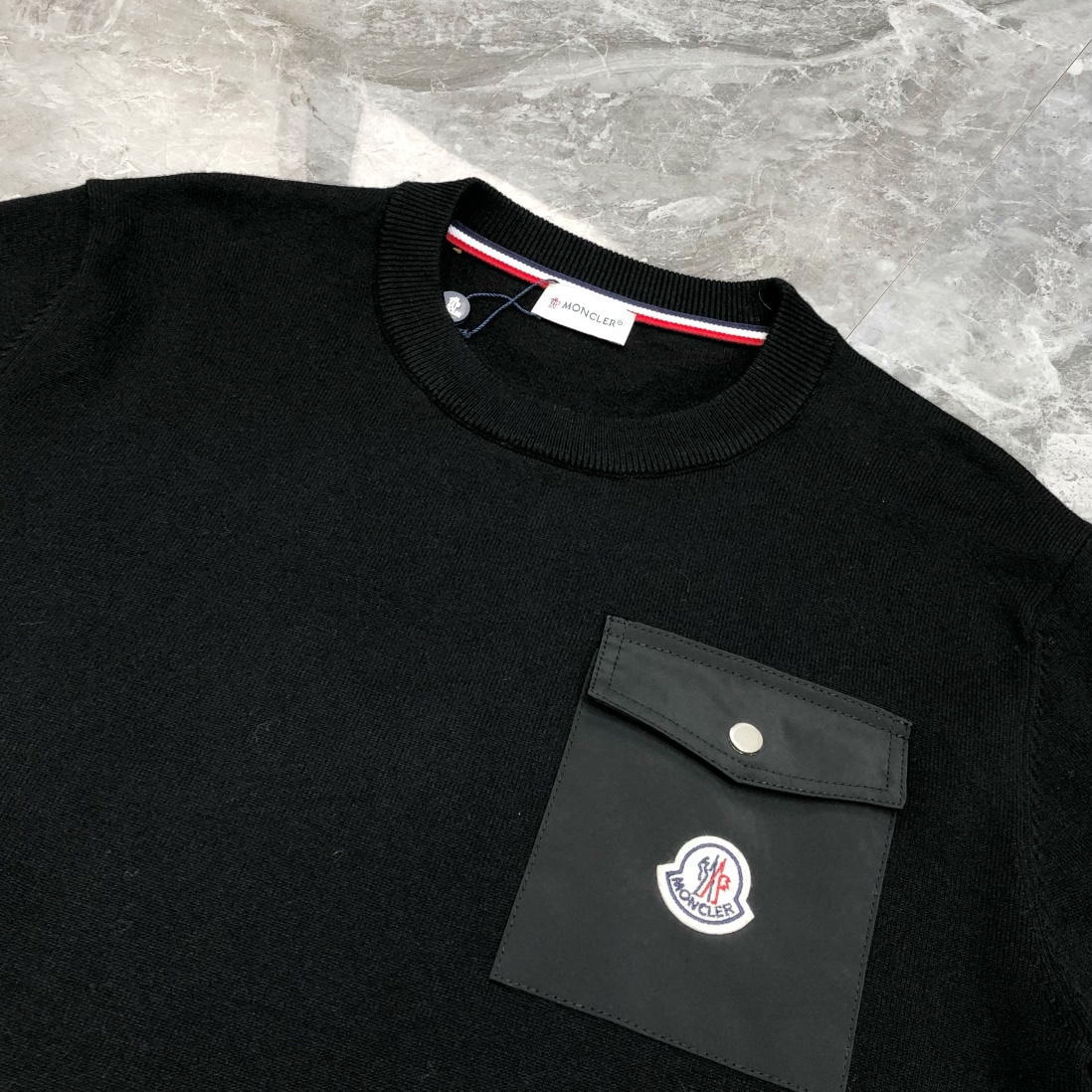 Moncler Male Basic Clothing Wool Black M-l-xl