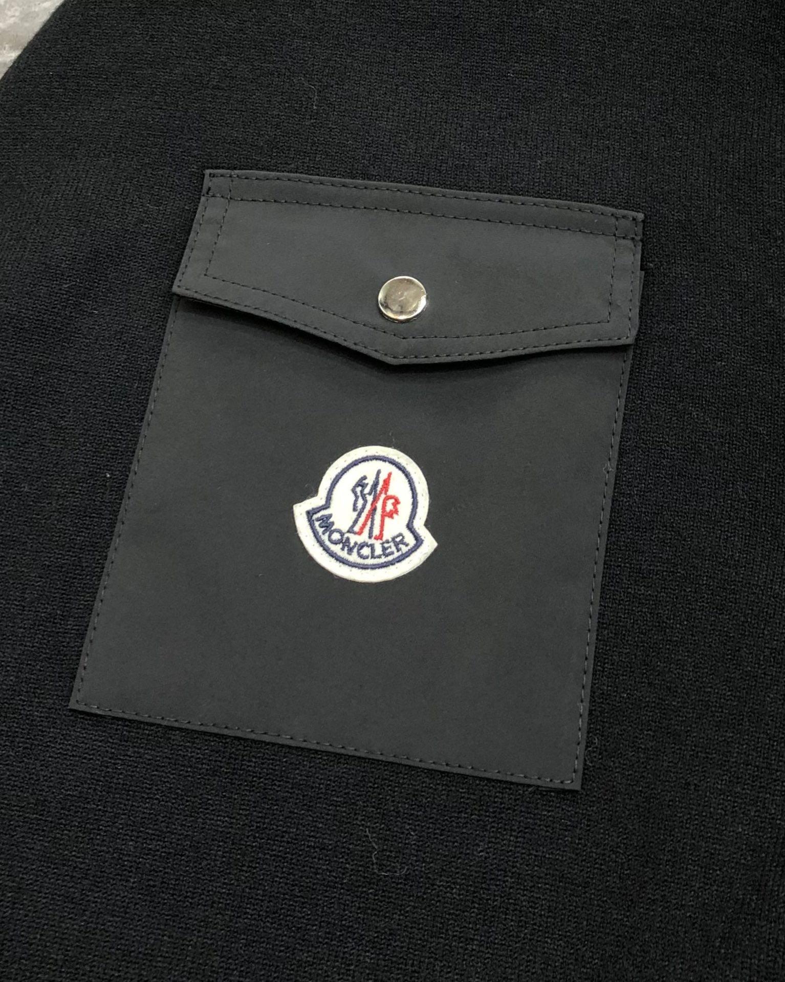 Moncler Male Basic Clothing Wool Black M-l-xl
