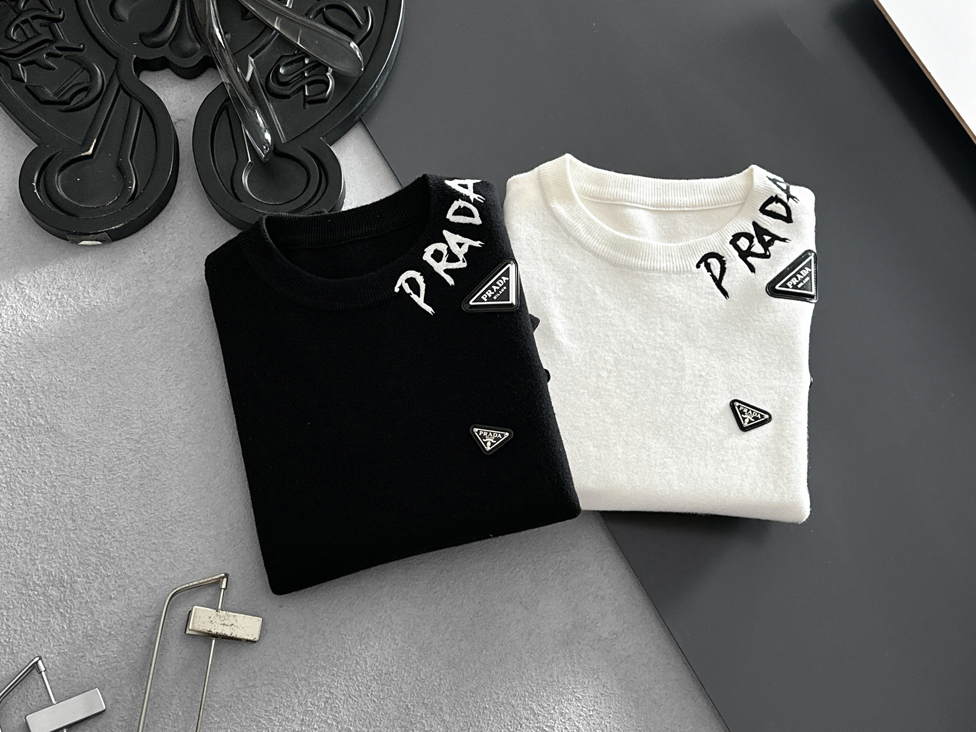 Prada Couple Basic Clothing Wool M-xl