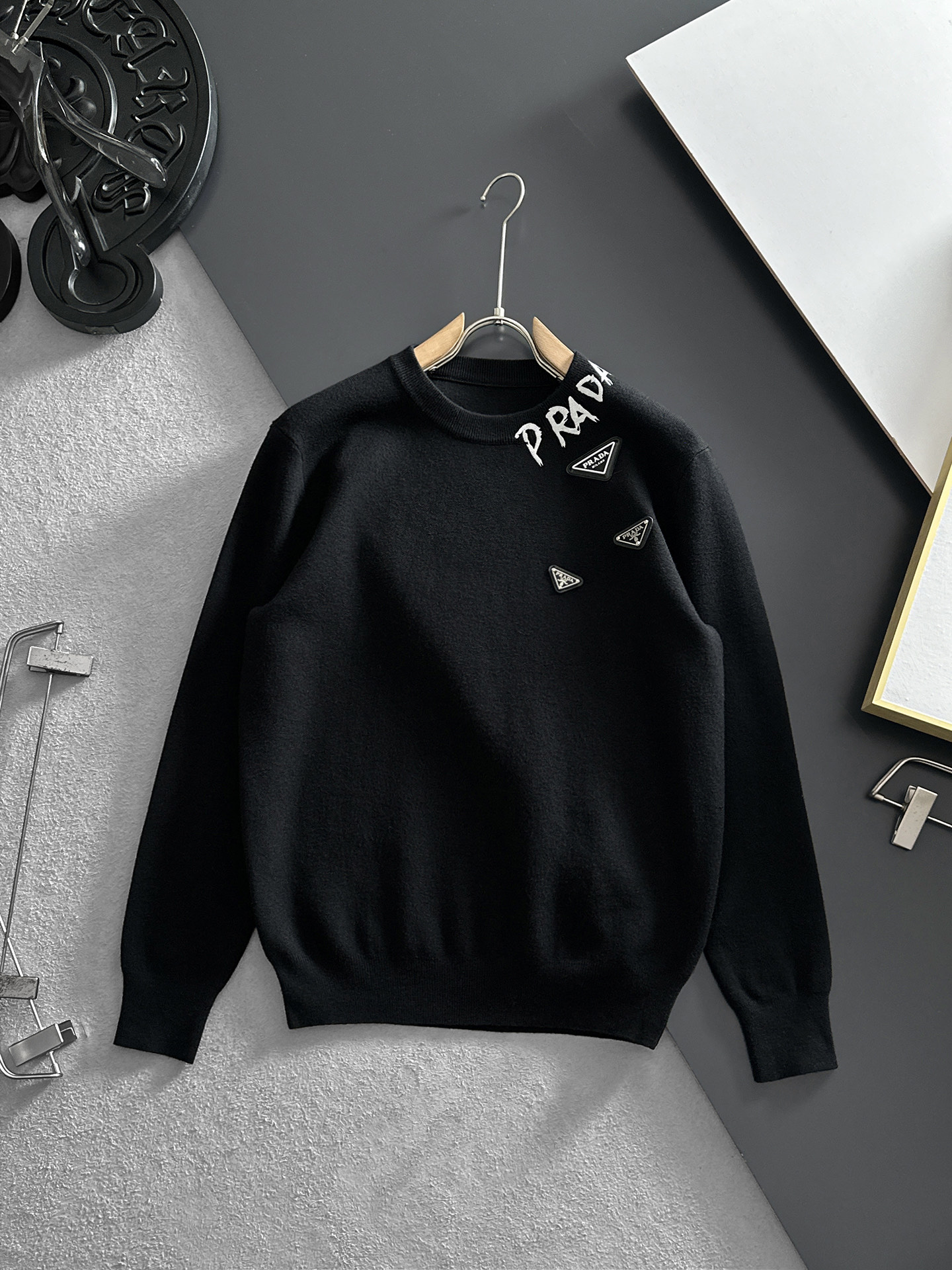 Prada Couple Basic Clothing Wool M-xl