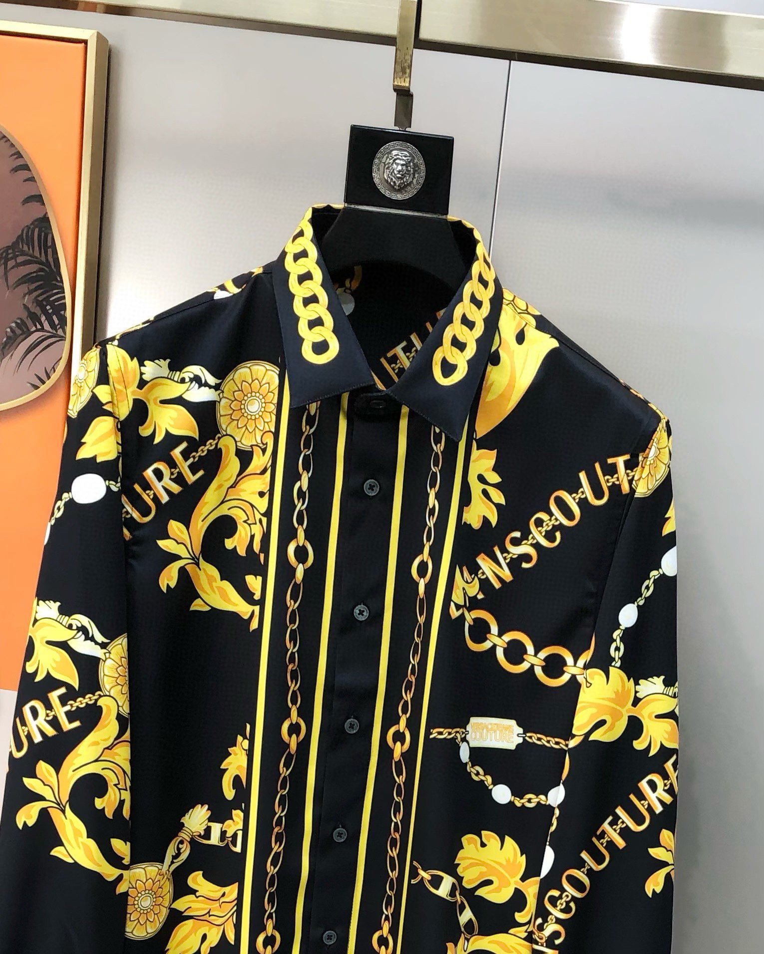 Versace Male Shirt Cotton Printed S-l-xl