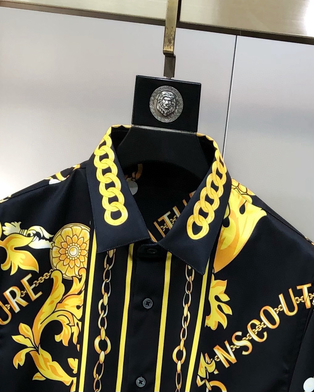 Versace Male Shirt Cotton Printed S-l-xl