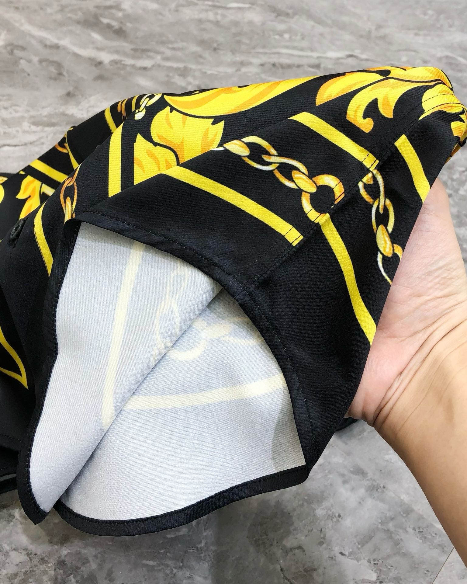 Versace Male Shirt Cotton Printed S-l-xl