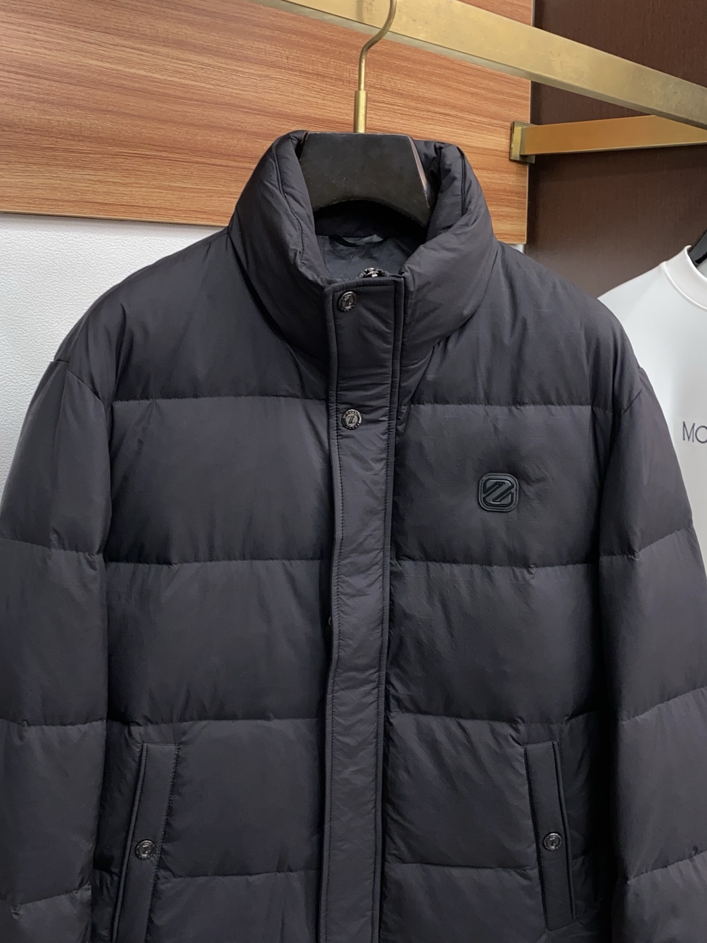 Ermenegildo Zegna Male Down Jacket White Duck Down Hooded M-l-xl