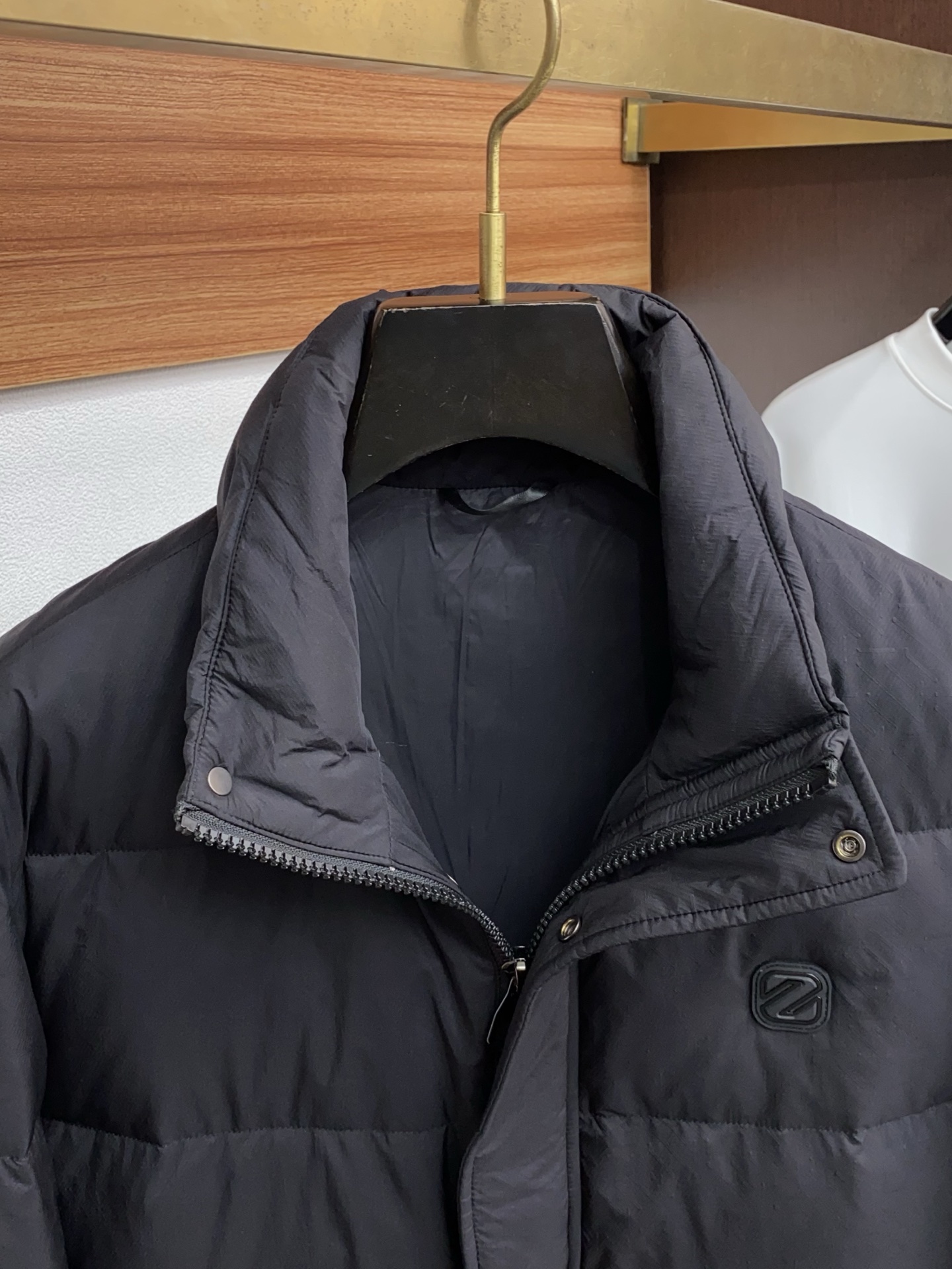 Ermenegildo Zegna Male Down Jacket White Duck Down Hooded M-l-xl