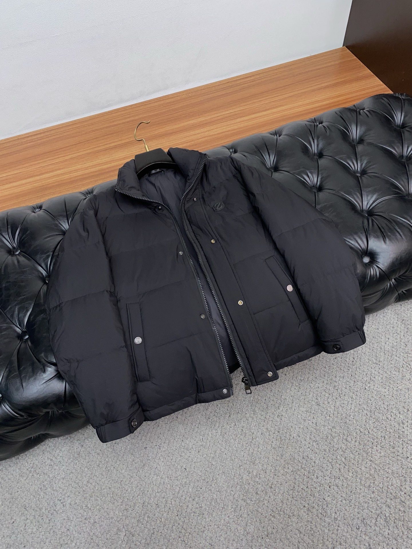 Ermenegildo Zegna Male Down Jacket White Duck Down Hooded M-l-xl