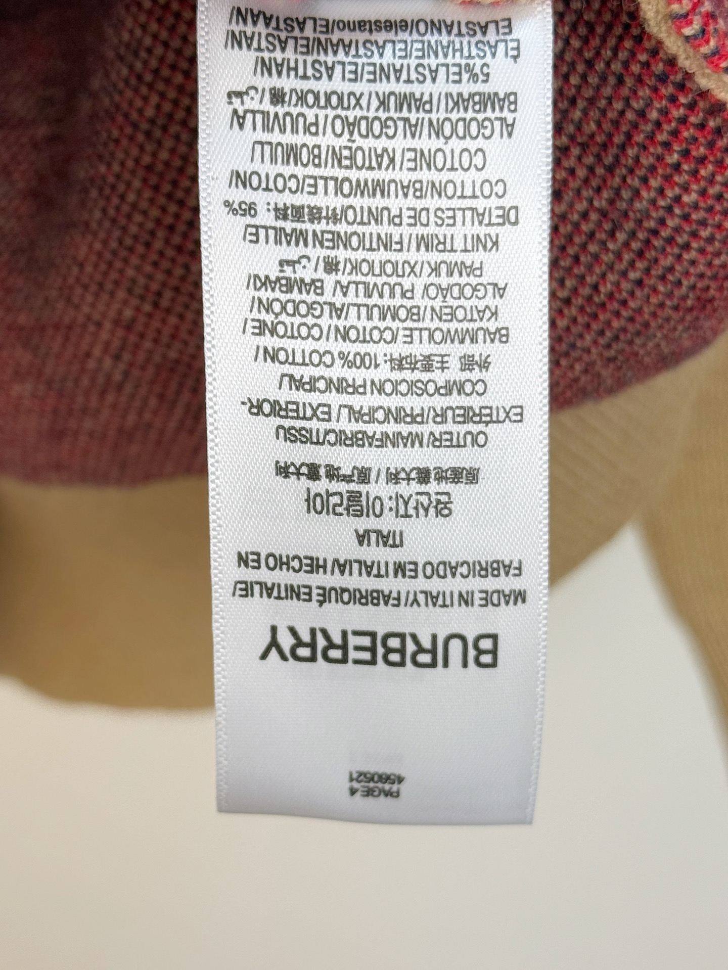 Burberry Couple Basic Clothing Wool S-xl