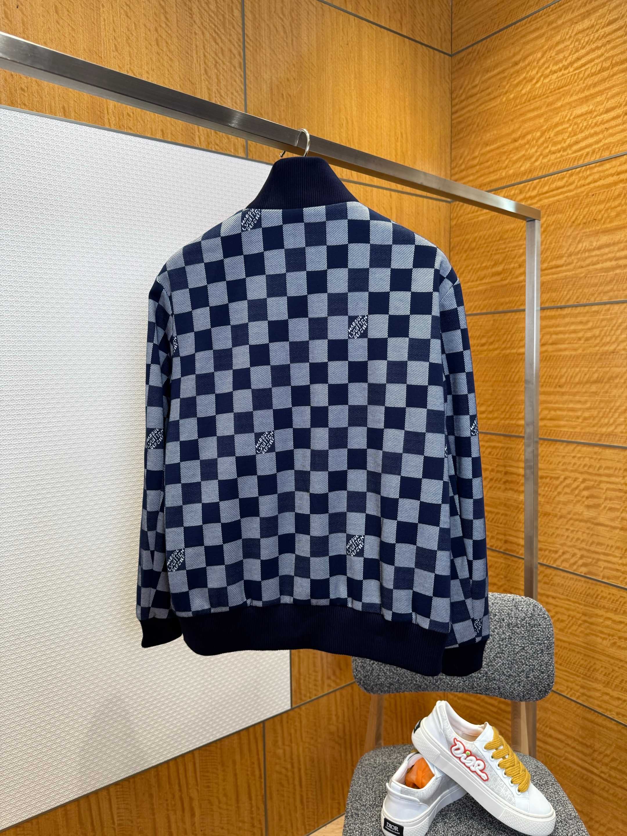 Louis Vuitton Couple Basic Clothing Cotton Blue Loose Fit S-m-l-xl