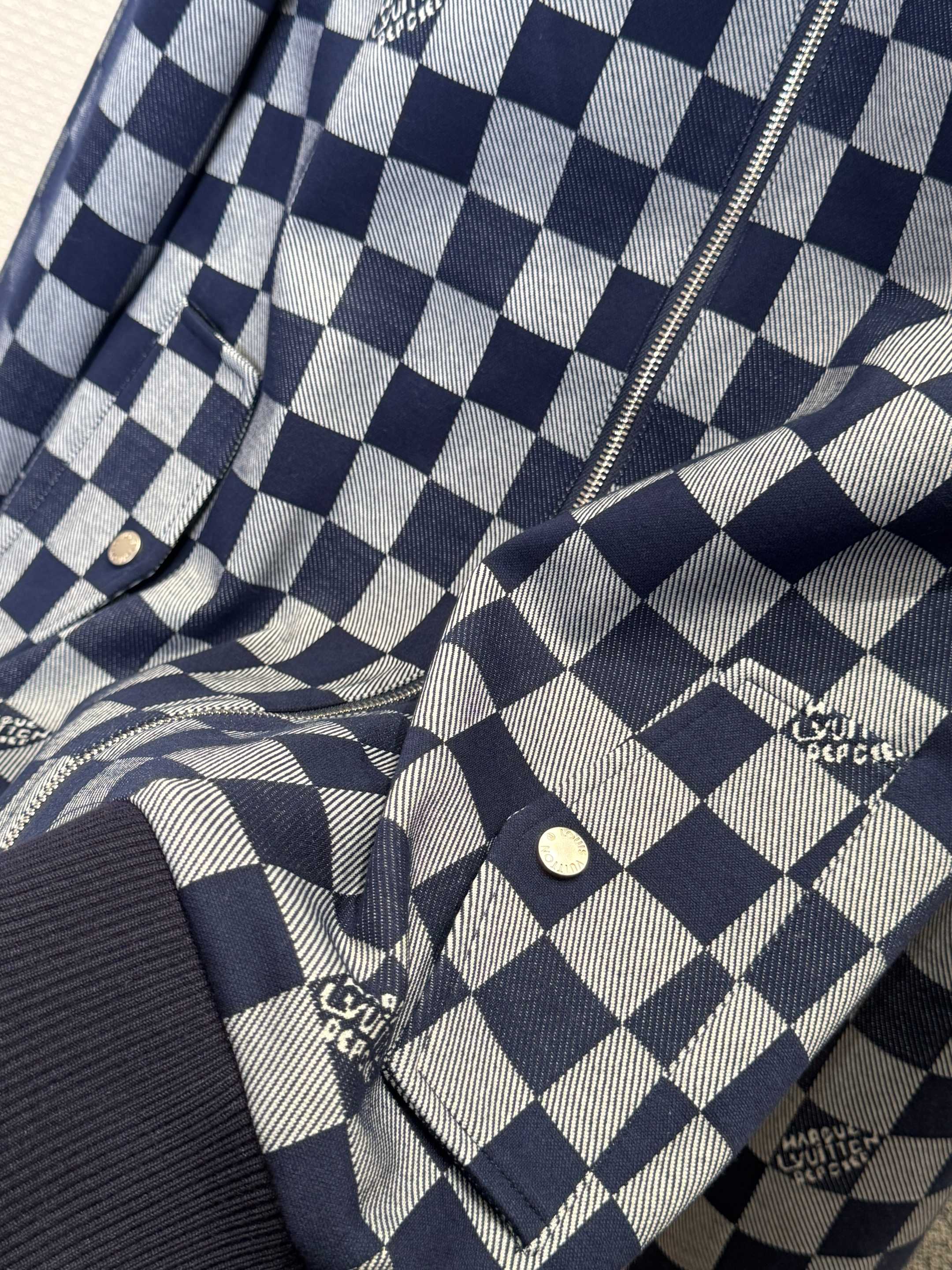 Louis Vuitton Couple Basic Clothing Cotton Blue Loose Fit S-m-l-xl