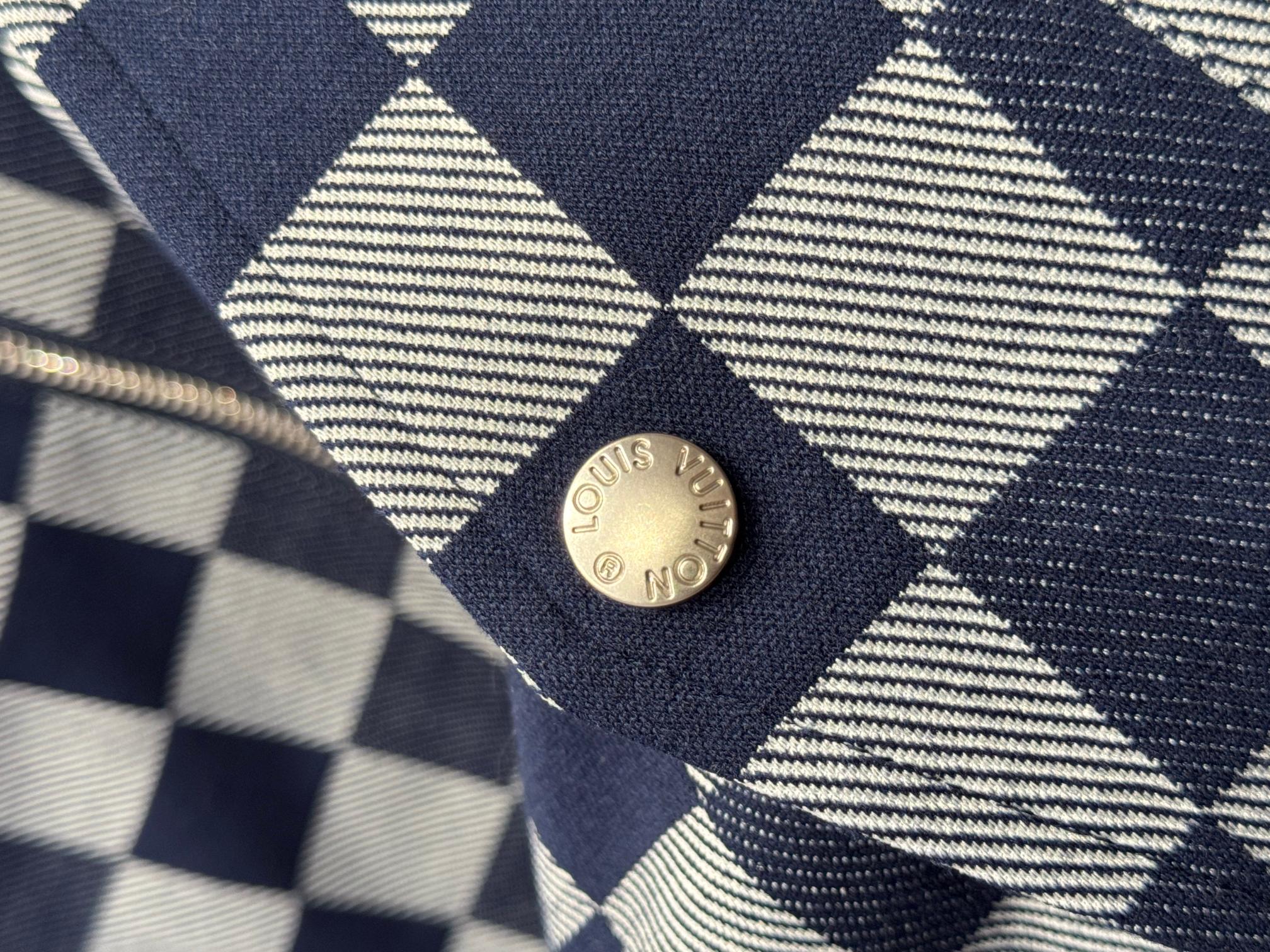 Louis Vuitton Couple Basic Clothing Cotton Blue Loose Fit S-m-l-xl