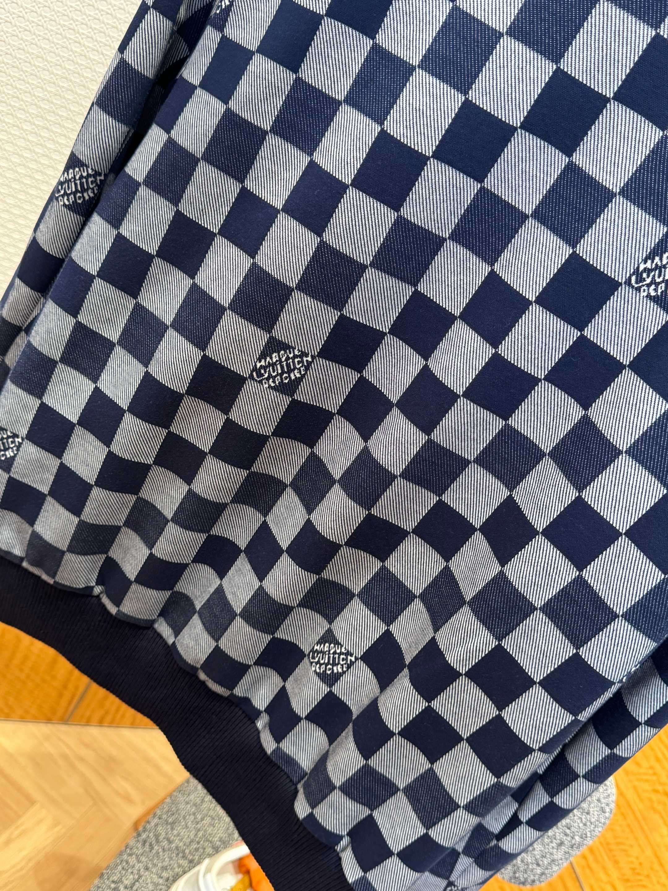 Louis Vuitton Couple Basic Clothing Cotton Blue Loose Fit S-m-l-xl