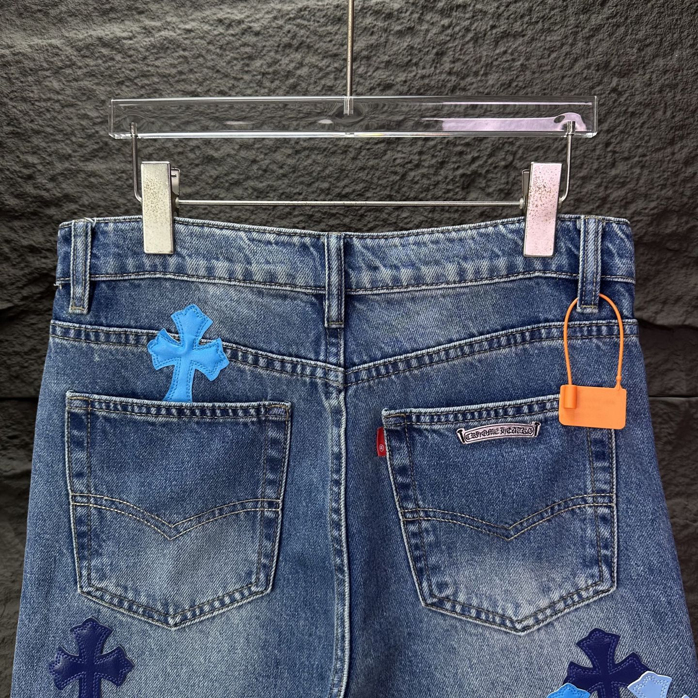 Chrome Hearts Couple Jeans Blue Loose Fit